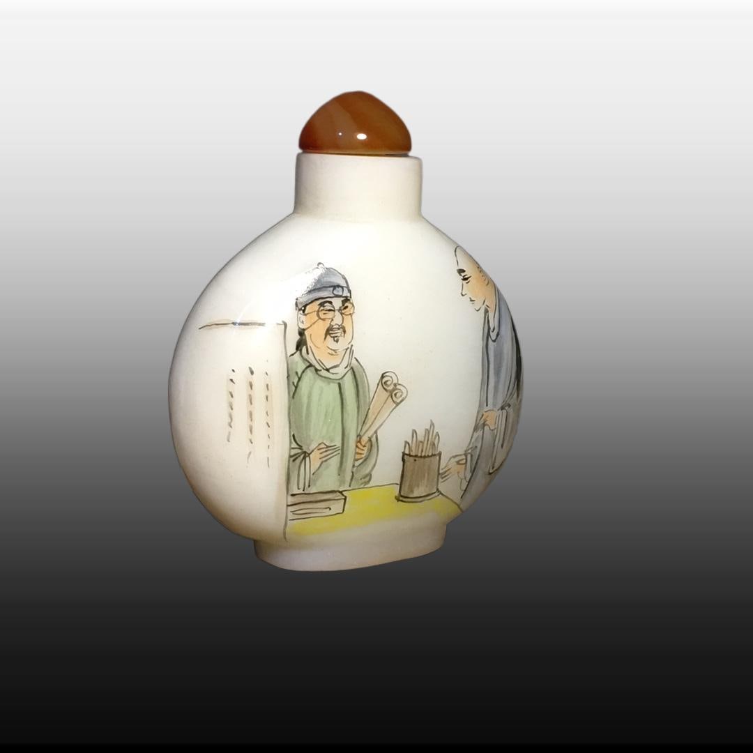A Exquisite Colored glaze Figures Pattern Snuff Bottle - 3