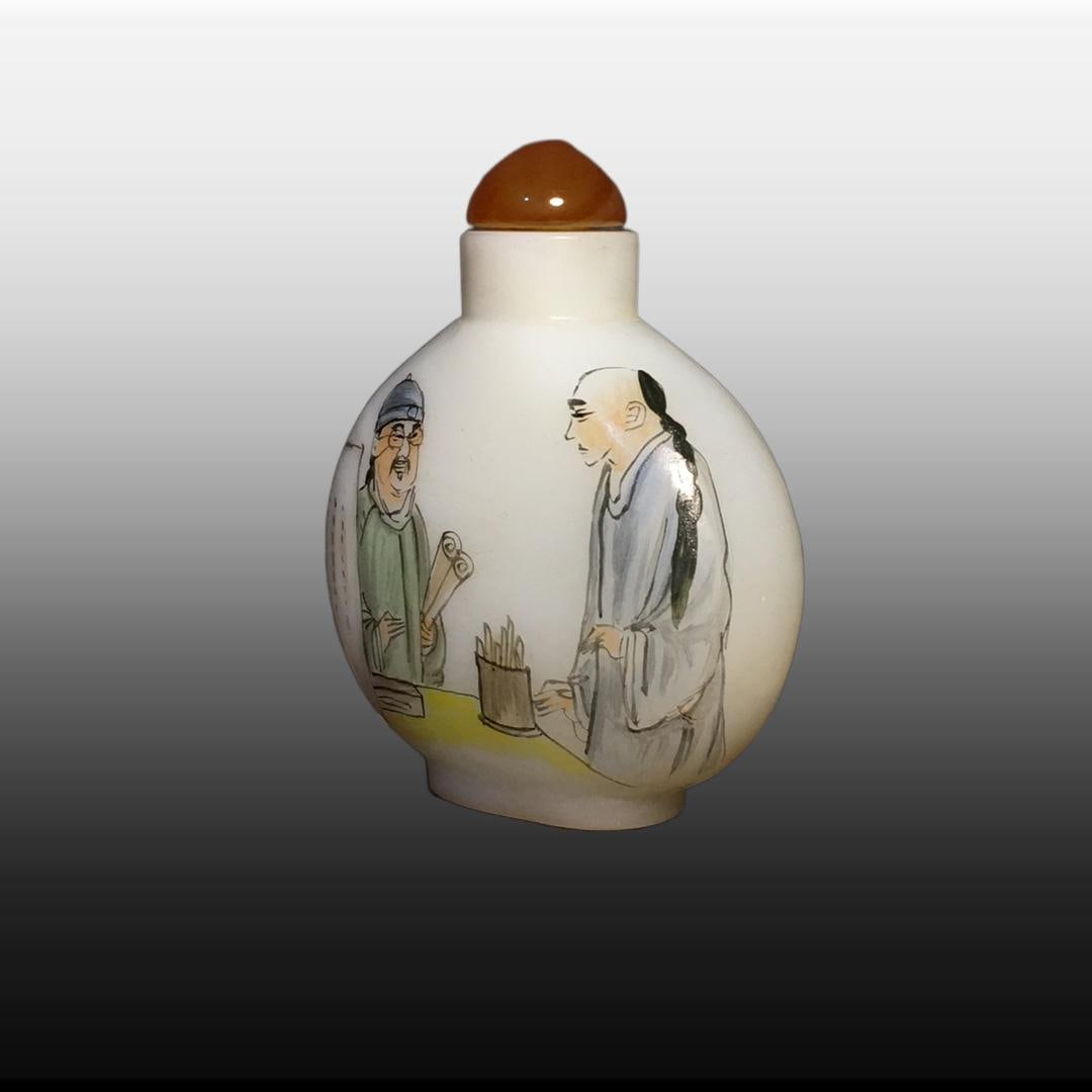 A Exquisite Colored glaze Figures Pattern Snuff Bottle - 4