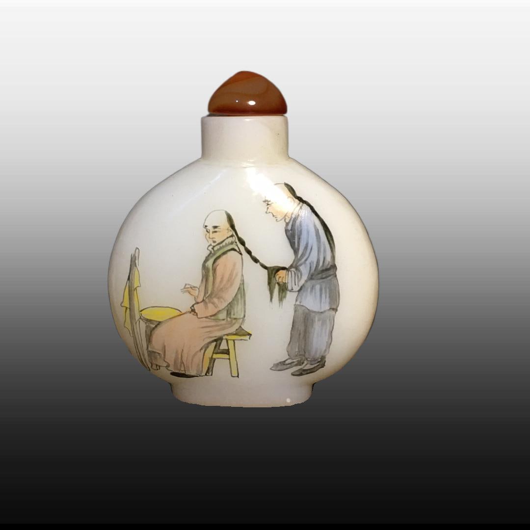 A Exquisite Colored glaze Figures Pattern Snuff Bottle - 7