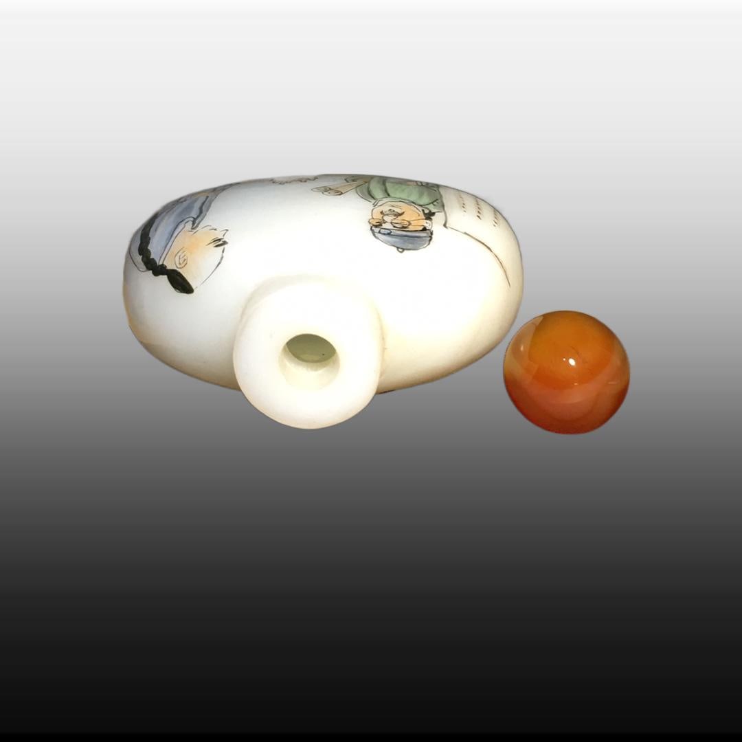 A Exquisite Colored glaze Figures Pattern Snuff Bottle - 8