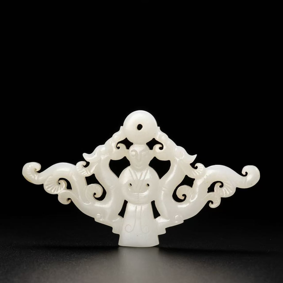 A Exquisite Hotan Jade Dragon Pattern Bi - 4