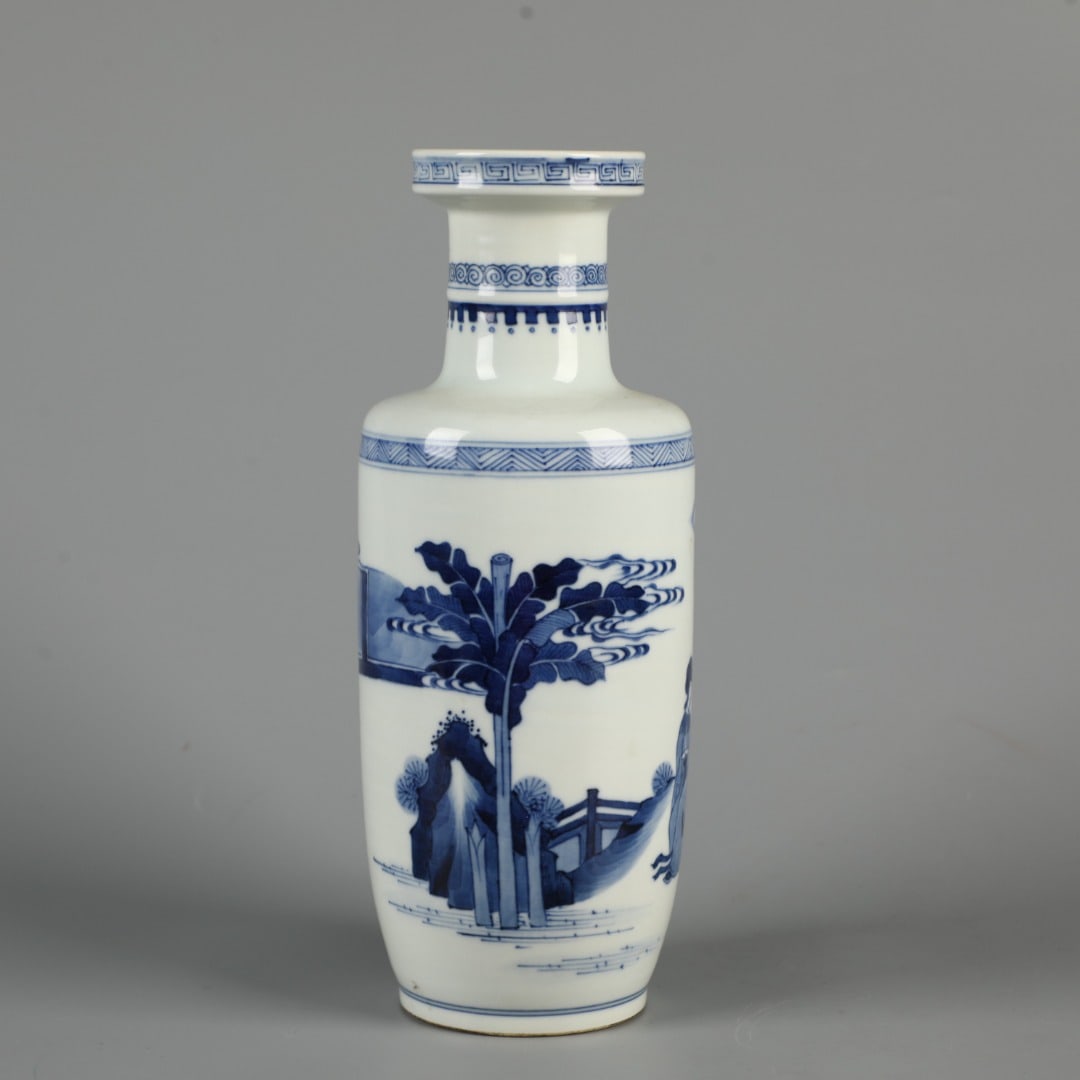 A Exquisite Blue and White Figures Pattern Vase - 5