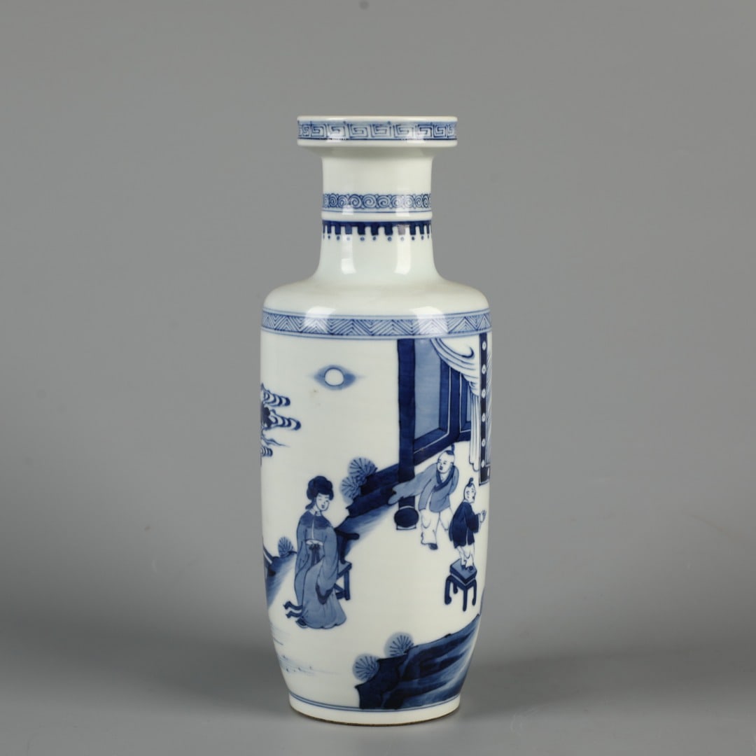 A Exquisite Blue and White Figures Pattern Vase - 6