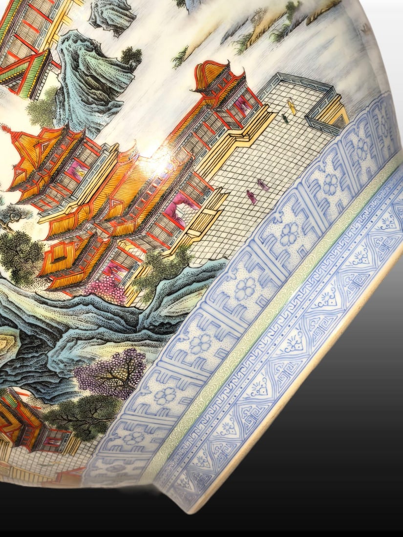 A Exquisite Enamel Landscape Pattern Vat - 8