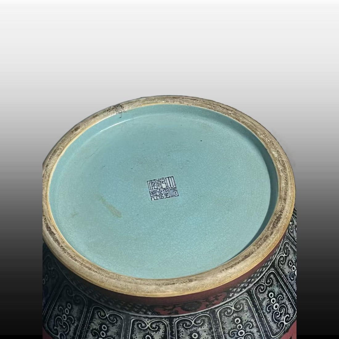 A Exquisite Ruby Red-Glazed Dragon Pattern Vase - 8