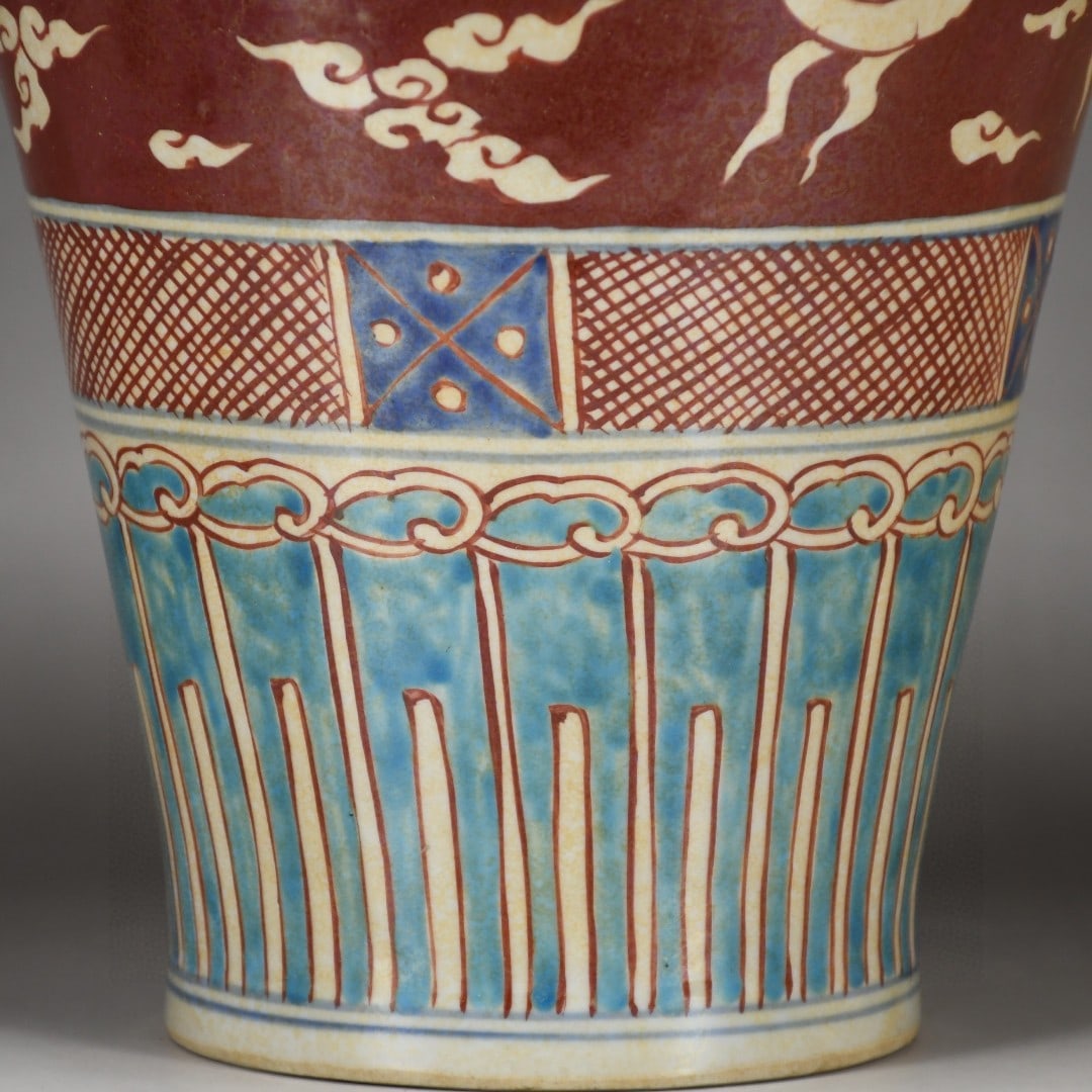 A Exquisite Wucai Phoenix Pattern Vase - 6