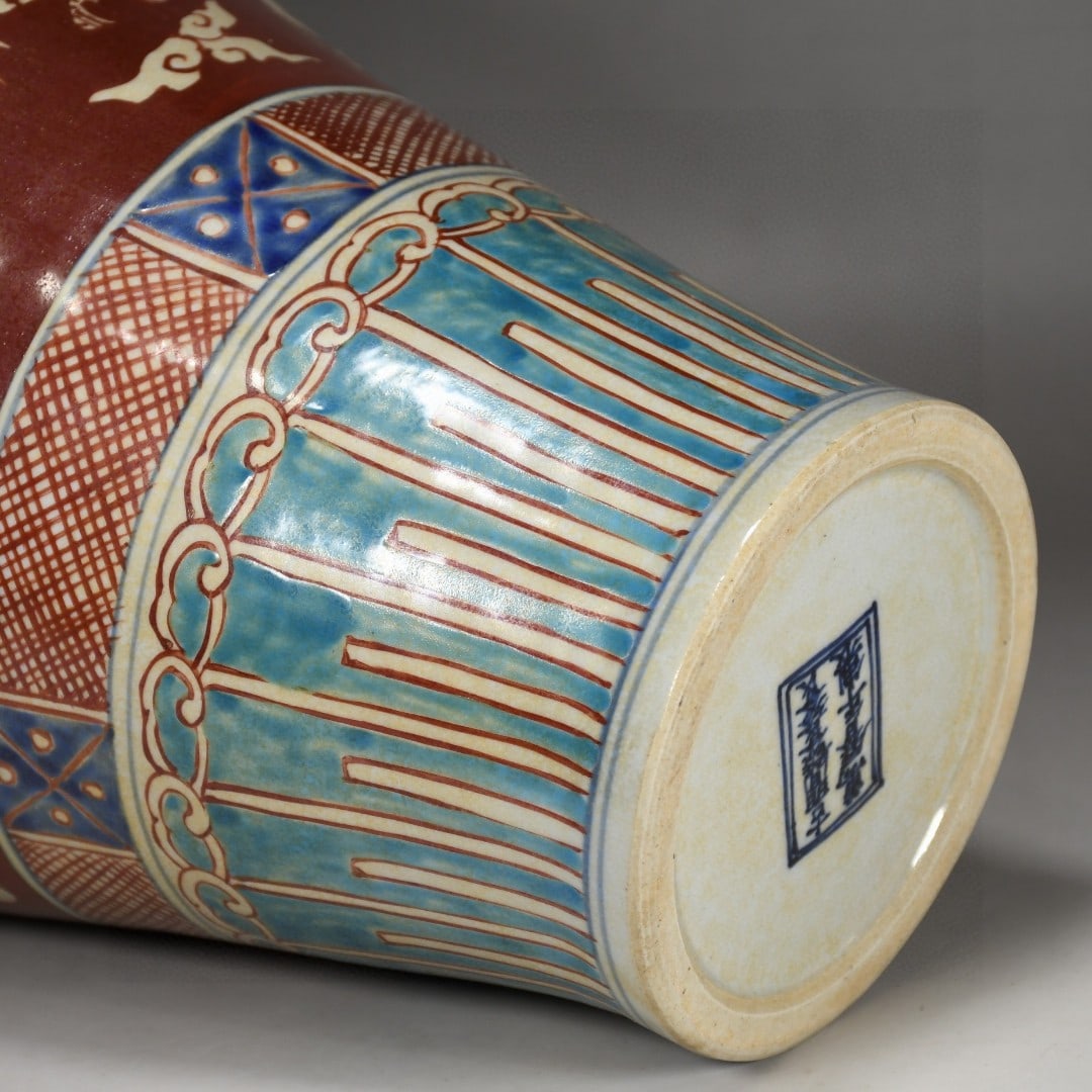 A Exquisite Wucai Phoenix Pattern Vase - 8