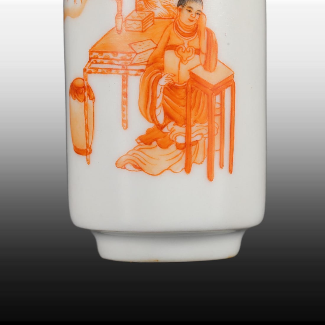 A Exquisite Iron-Red Figures Pattern Snuff Bottle - 6