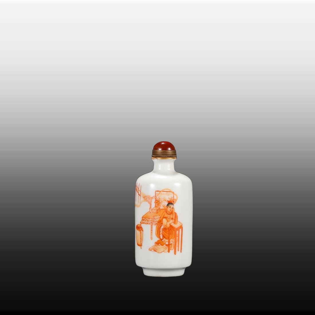 A Exquisite Iron-Red Figures Pattern Snuff Bottle - 7