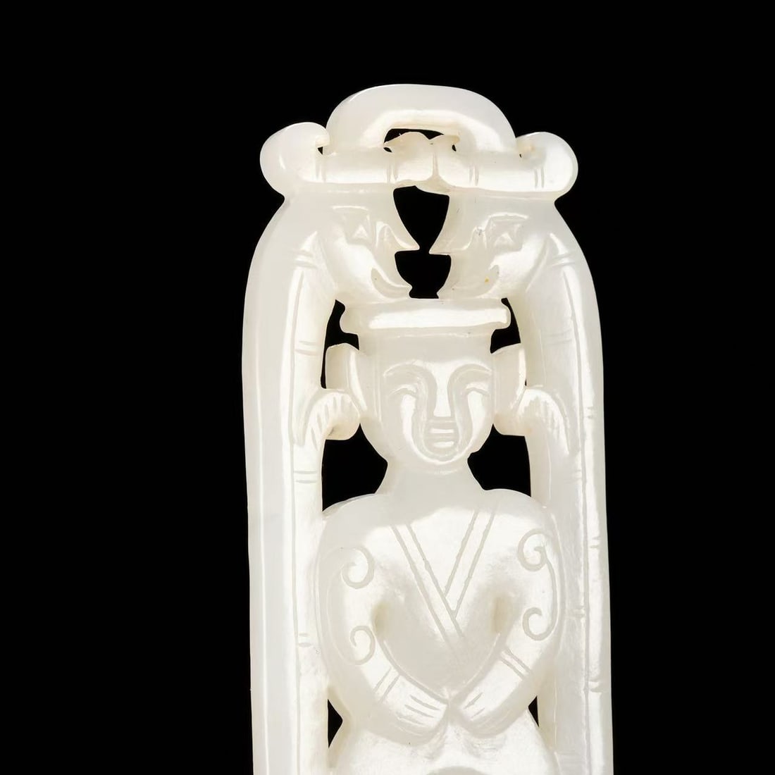 A Exquisite Hotan Jade Figures Pattern Plaque - 9