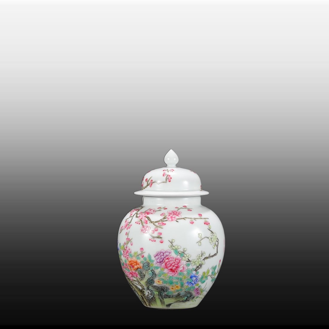 A Exquisite Enamel Flower Pattern Jar - 6