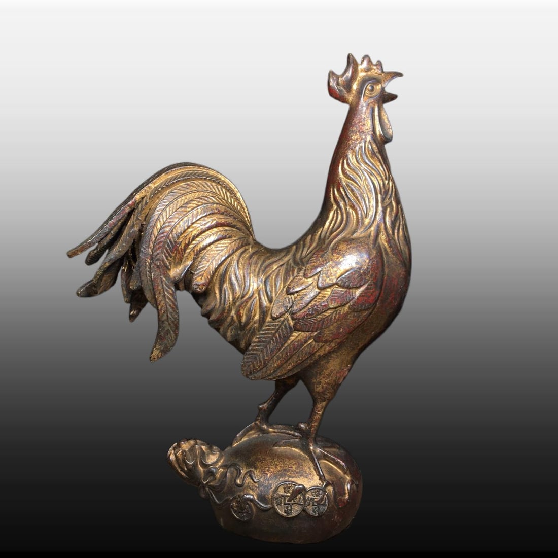 A Exquisite Copper Fowl Ornament (1 of 9)