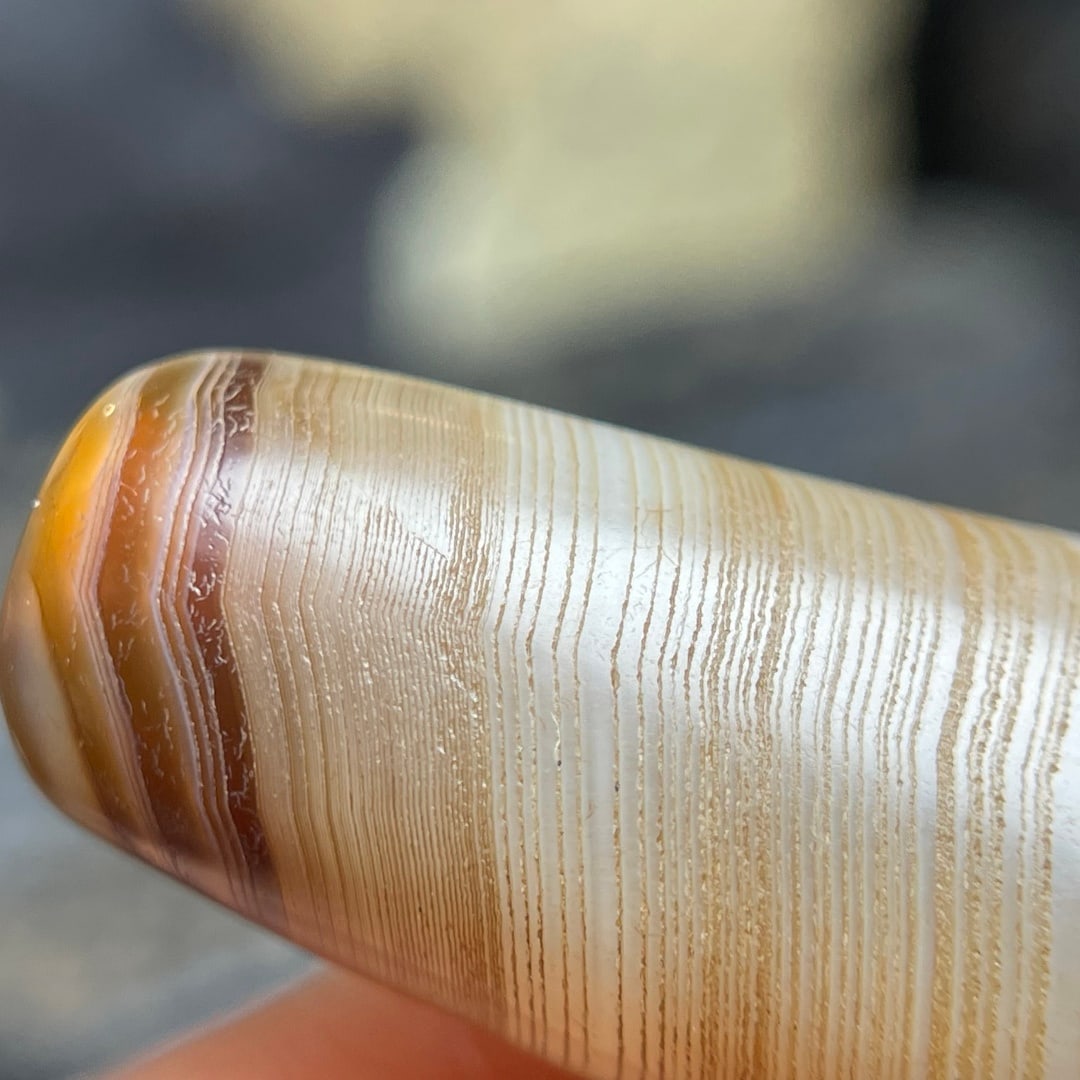 A Exquisite Horn Shape Dzi bead - 4