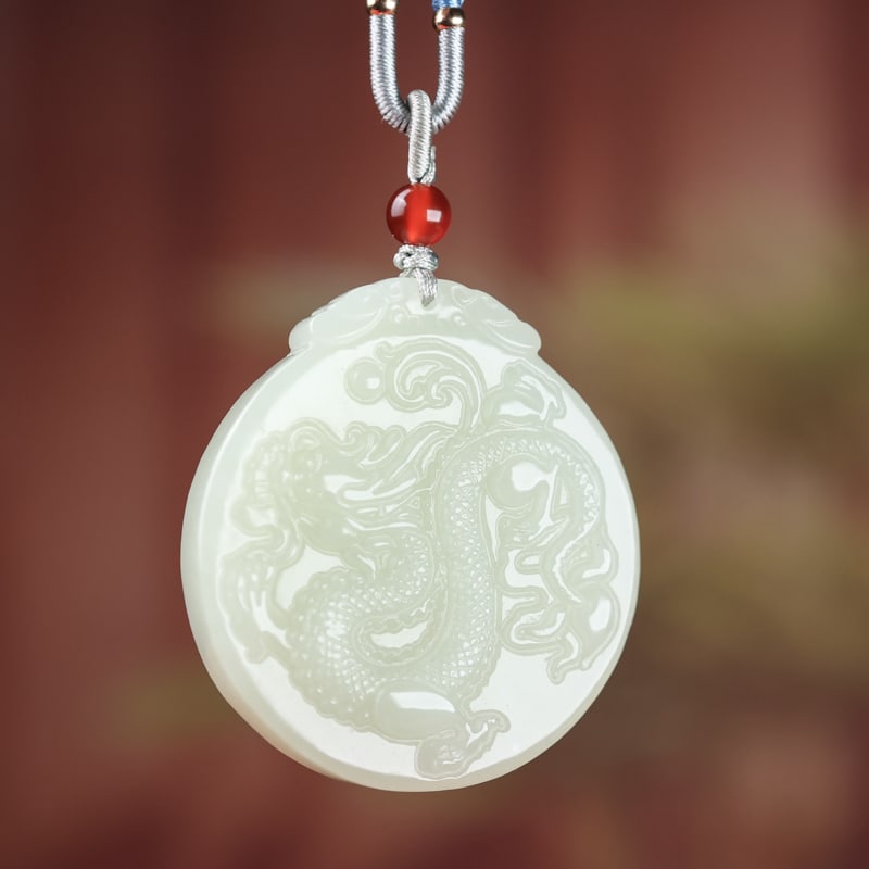 A Exquisite Hotan Jade Dragon: A Exquisite Hotan Jade Dragon ,Size:1.9inx1.8inx0.4in 和田玉龙