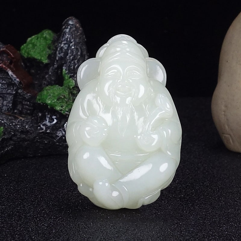A Exquisite Hotan Jade Figures Handheld Ornament (1 of 7)
