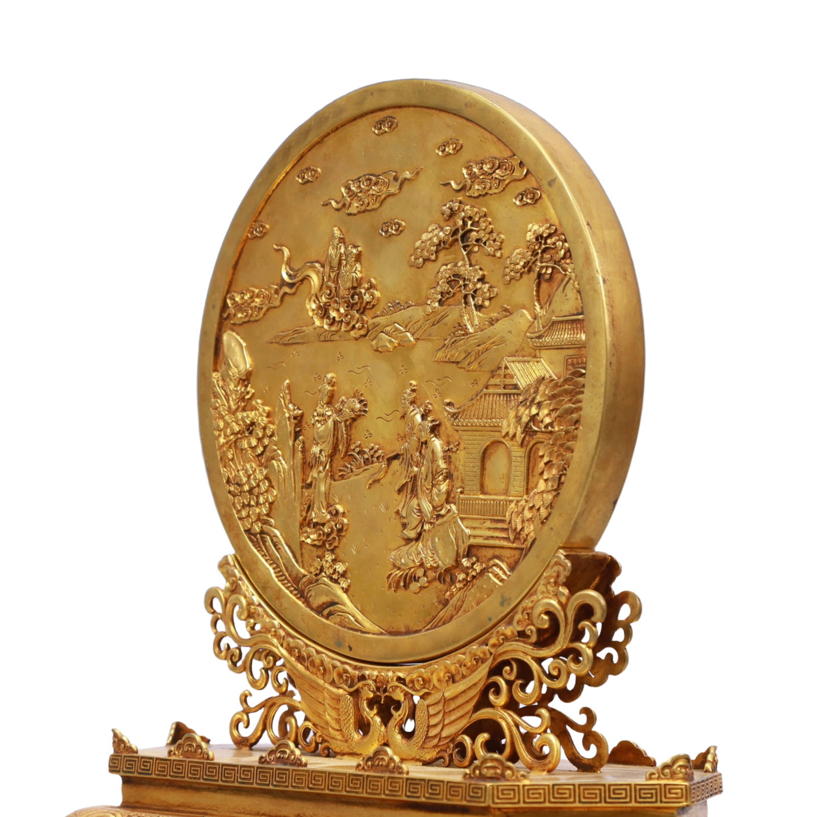 A Rare Gilt Bronze Figure Pattern Table Screen - 5