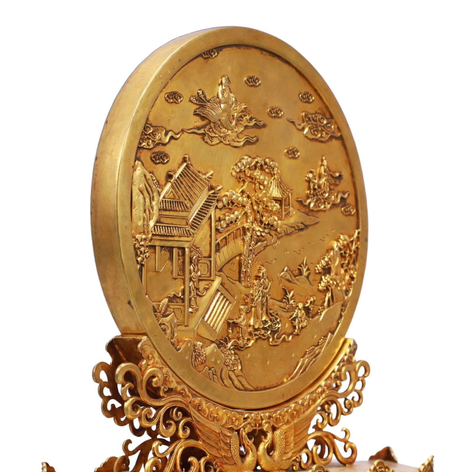 A Rare Gilt Bronze Figure Pattern Table Screen - 7