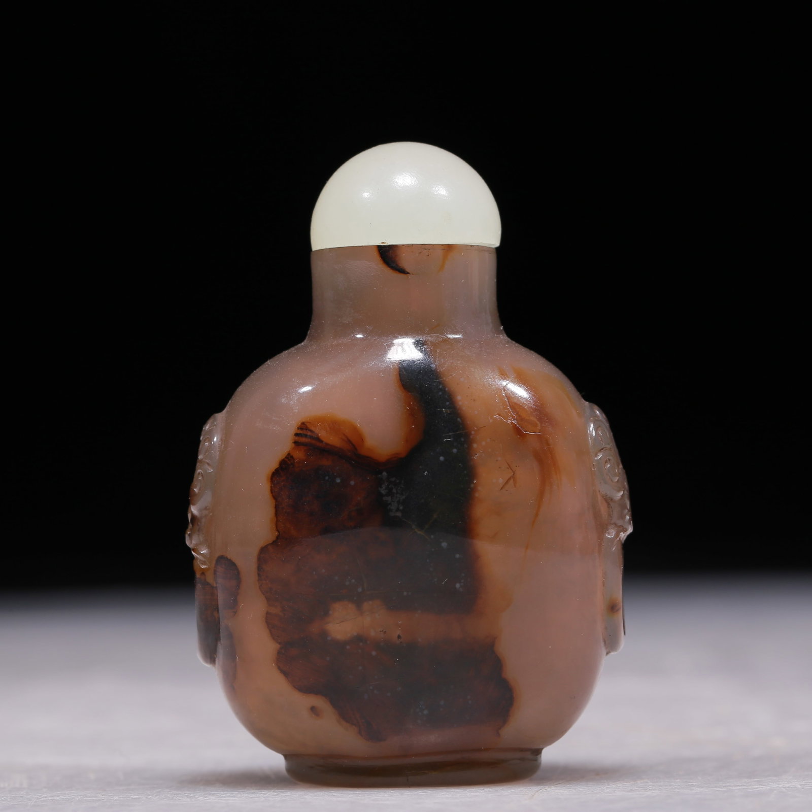 A Precious Agate Beast-Handled Snuff Bottle - 4