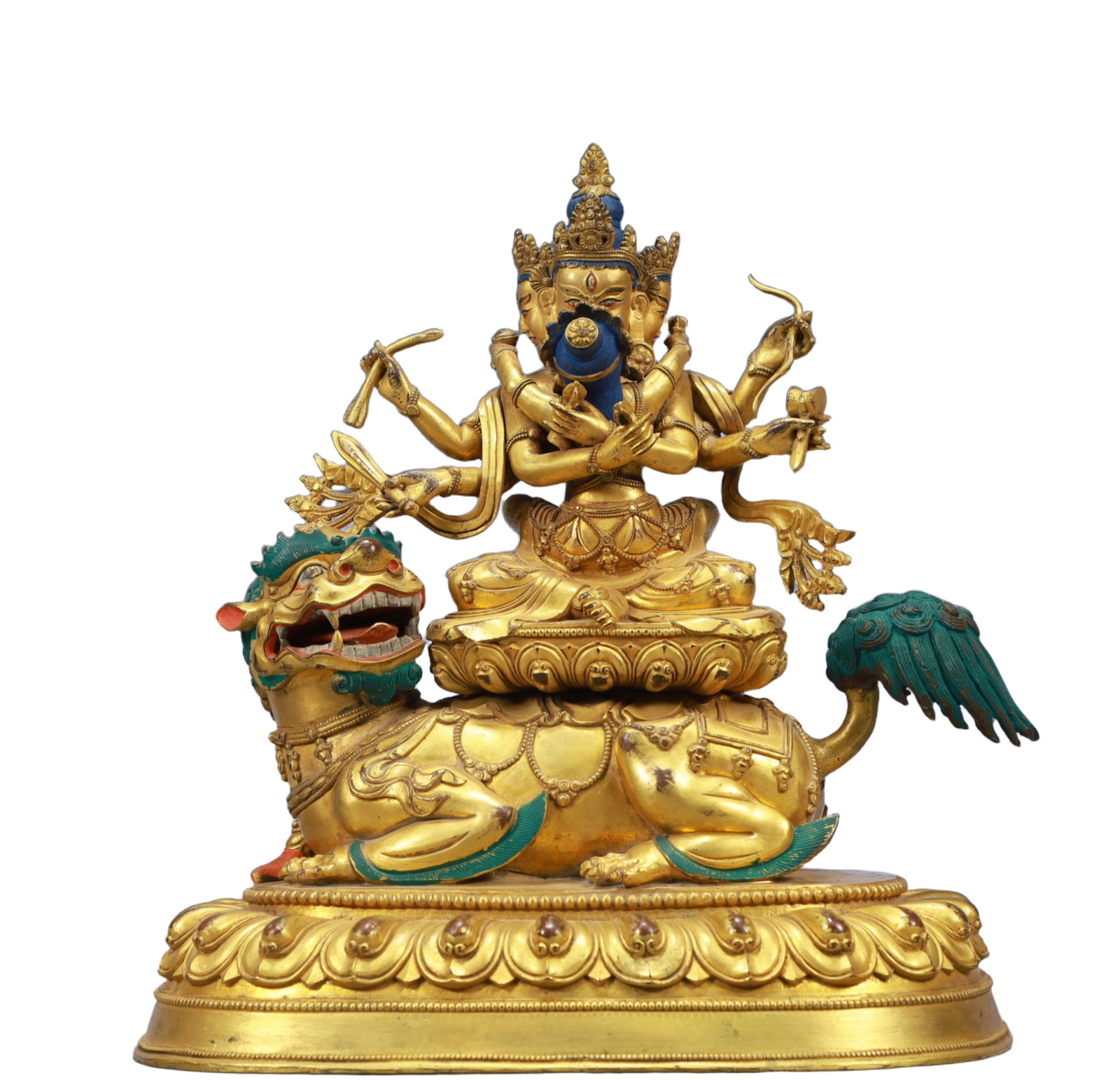 A Solemn Gilt Bronze Statue of Gautama??s Mother: A Solemn Gilt Bronze Statue of Gautama’s Mother,Ming Dynasty, China,Size:10.6inx7.1inx11.8in Weight:9100g 铜鎏金佛母像,中国明代