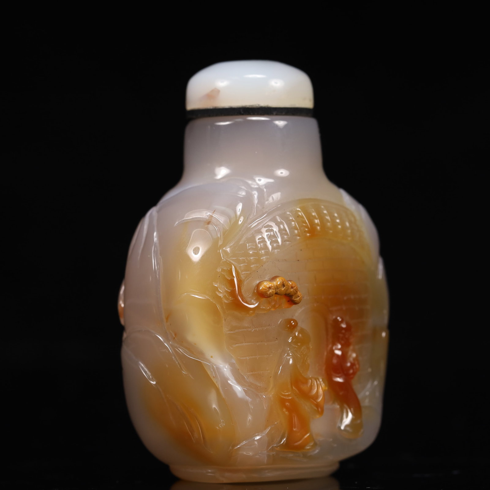 An Exquisite Agate Figure Pattern Snuff Bottle - 3