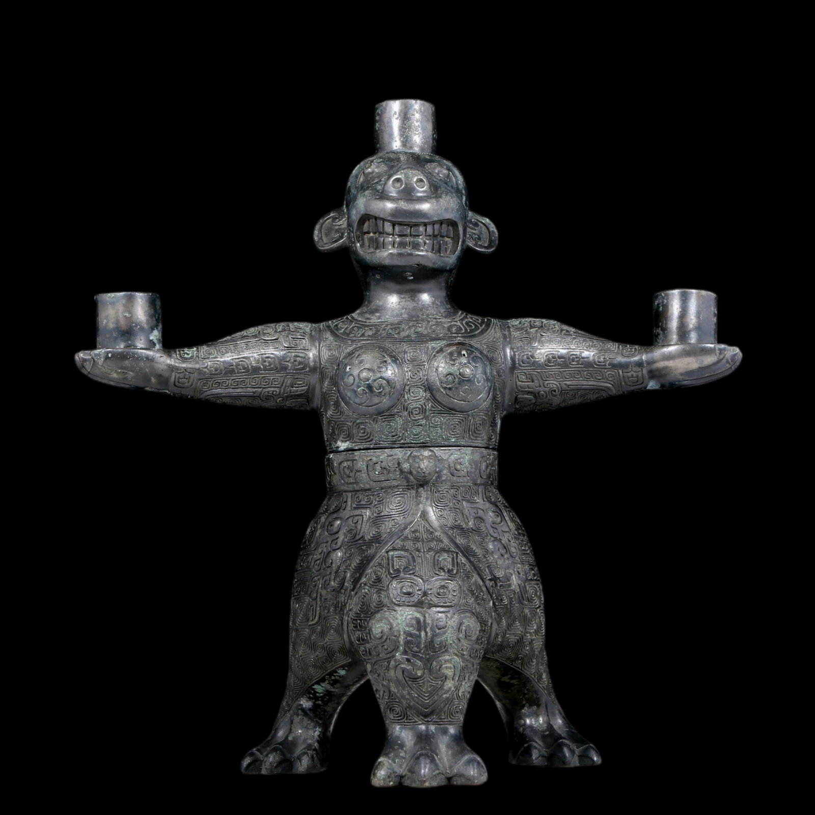 A precious bronze figure candlestick (1 of 17)