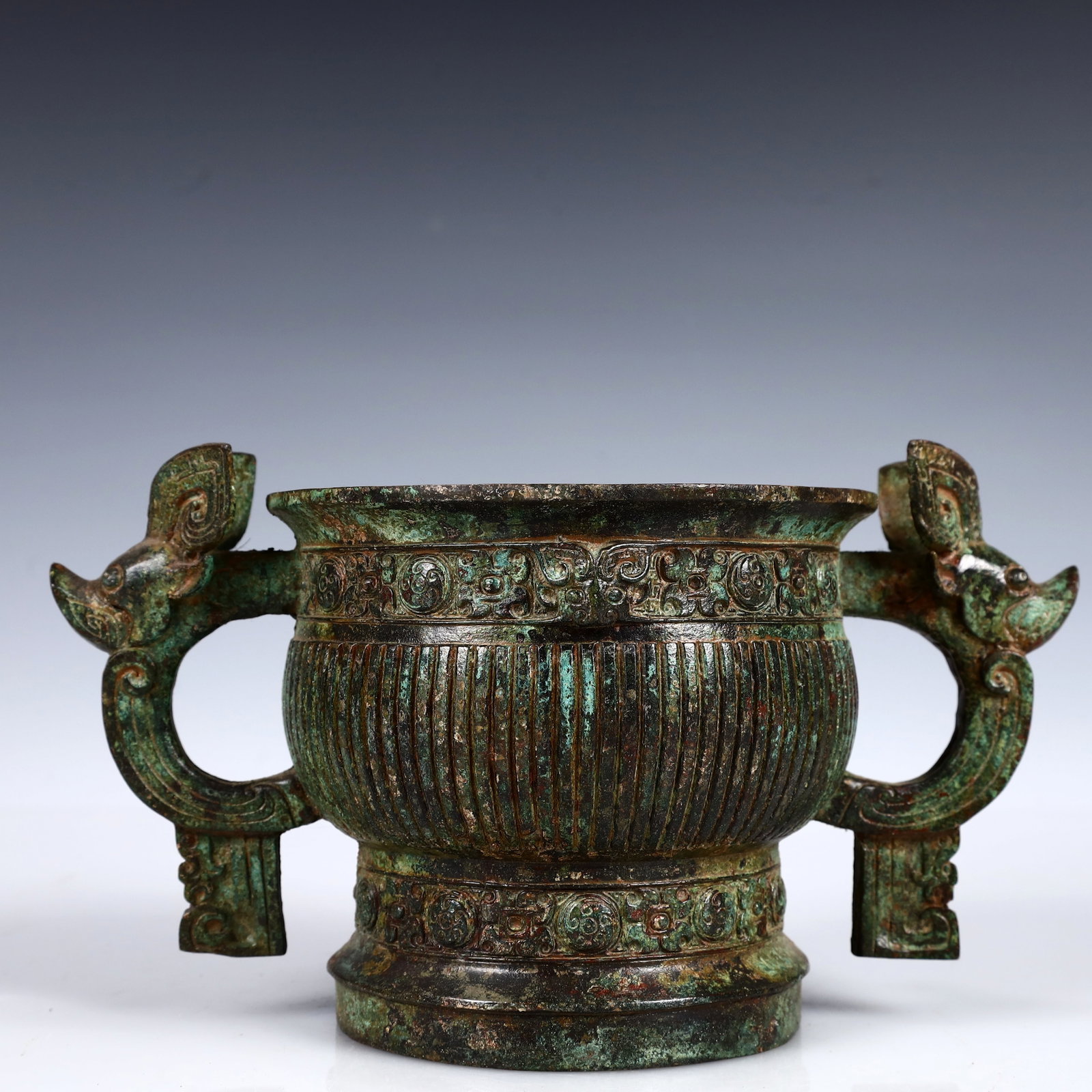 A Rare Bronze Beast-Ears Censer,With Inscription: A Rare Bronze Beast-Ears Censer,With Inscription,W.Zhou,China,Size:9.8inx5.9inx5.1in,Weight:1650g 青铜兽耳香炉,带铭文,中国西