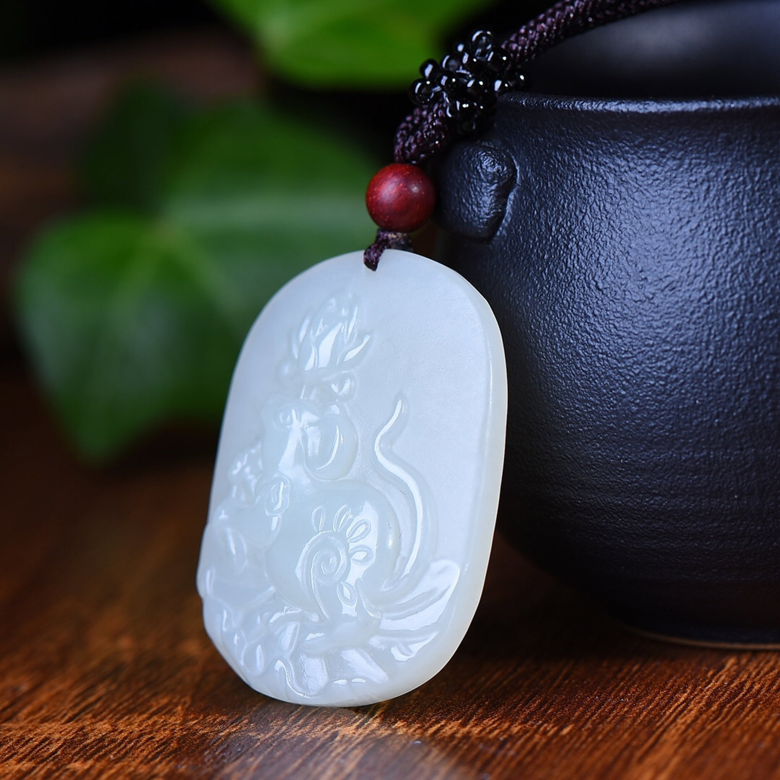 An Exquisite White Jade Mouse Pattern Pendant - 3