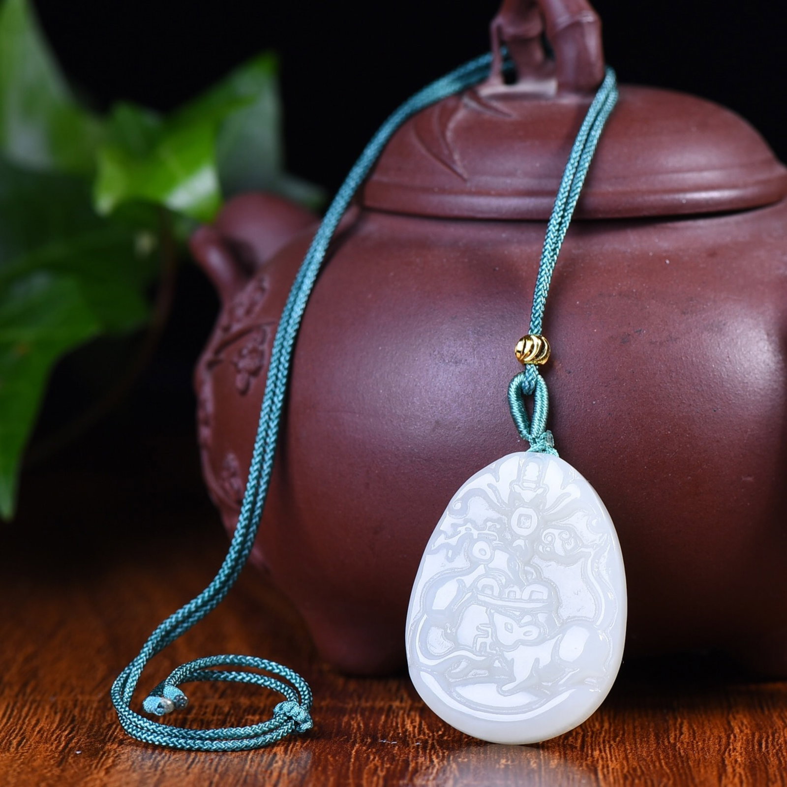 An Exquisite White Jade Mouse Pattern Pendant - 4
