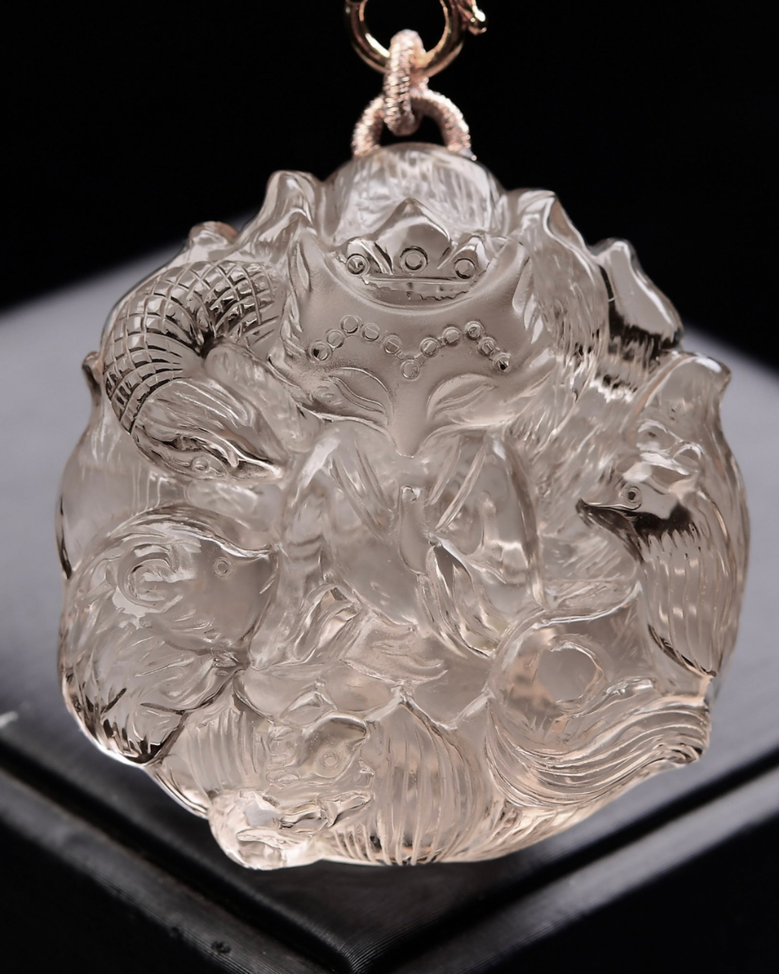 An Exquisite Crystal Nine-Tailed Fox Pendant (1 of 5)