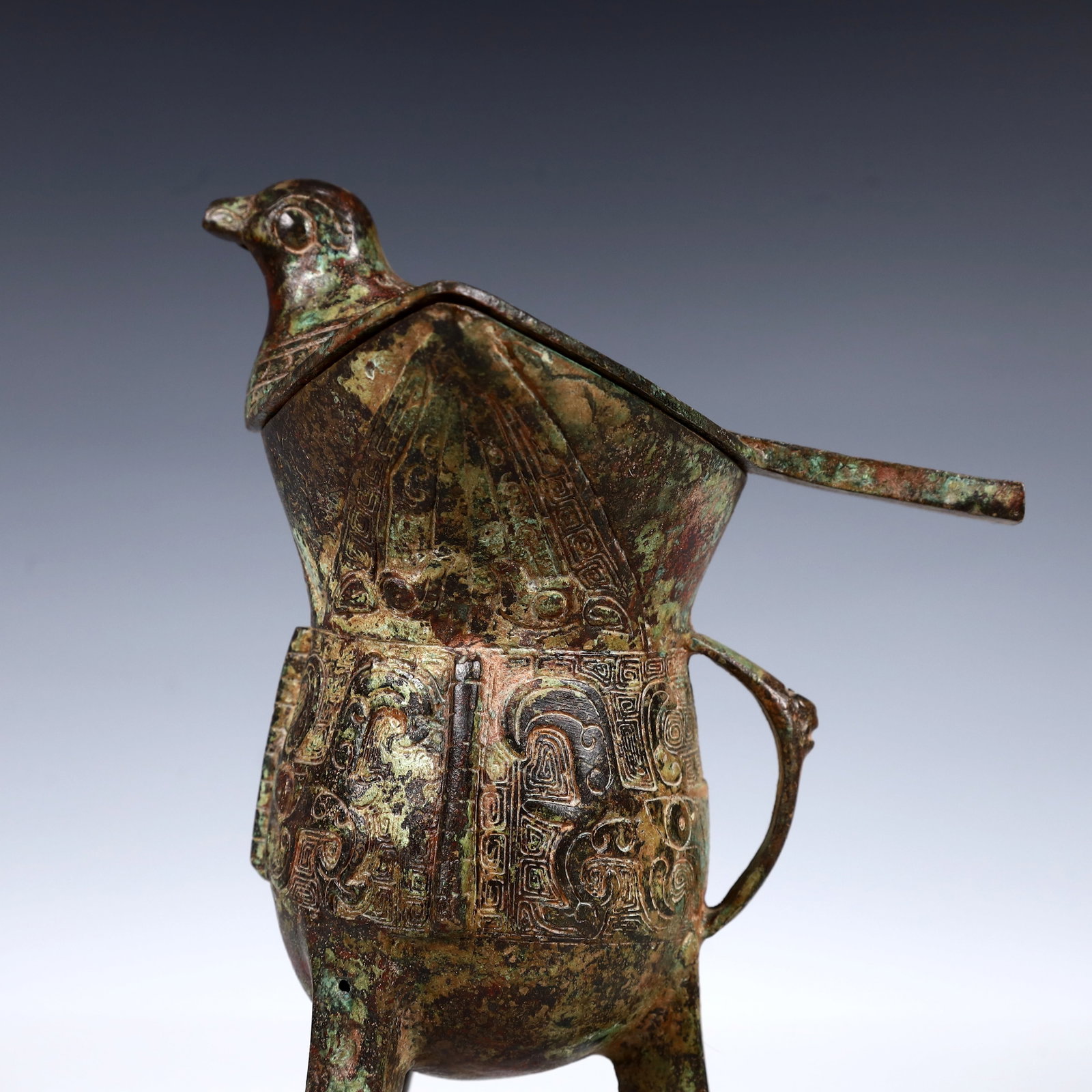 A Rare Bronze Goblet - 9