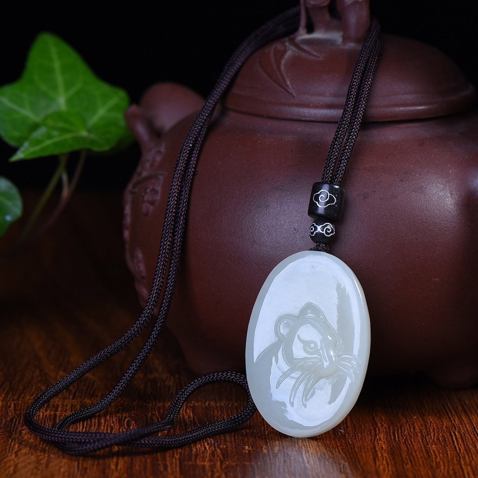 An Exquisite White Jade Mouse Pattern Pendant - 4