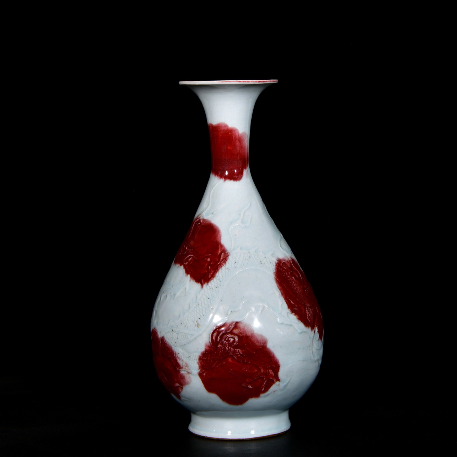 A Rare Underglaze-Red Dragon Pattern Vase - 5