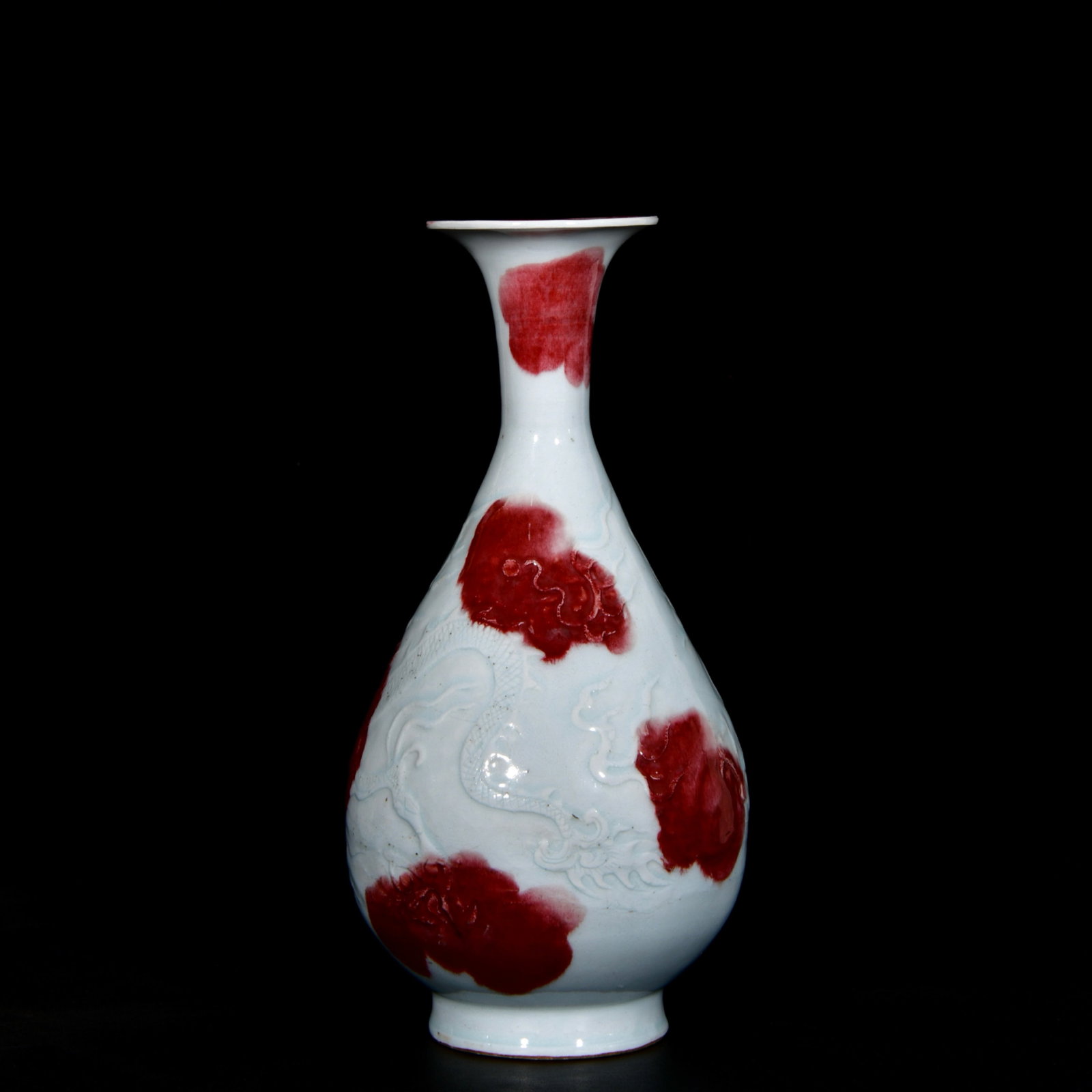 A Rare Underglaze-Red Dragon Pattern Vase - 7