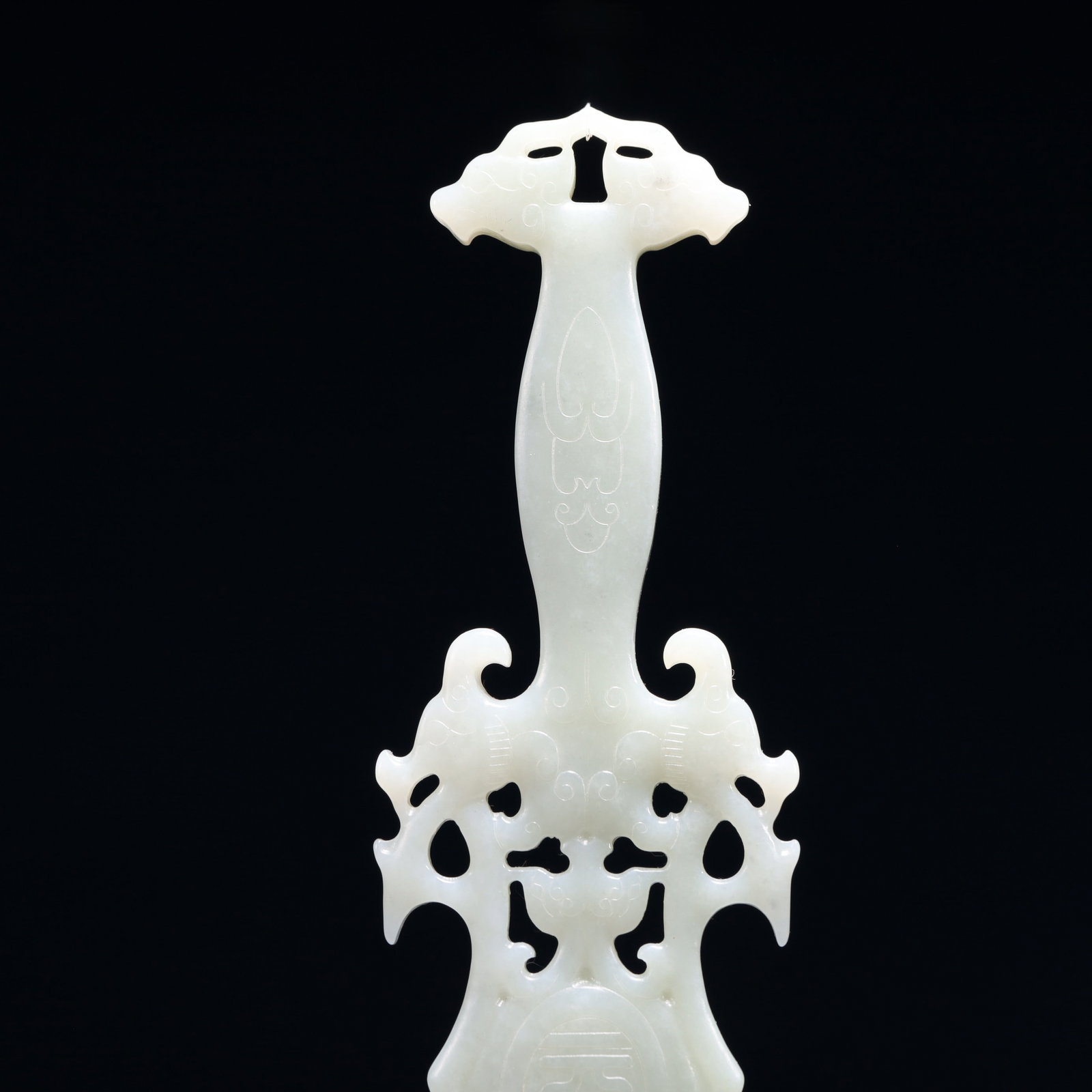 An Exquisite White Jade Dragon Pattern Sword - 3