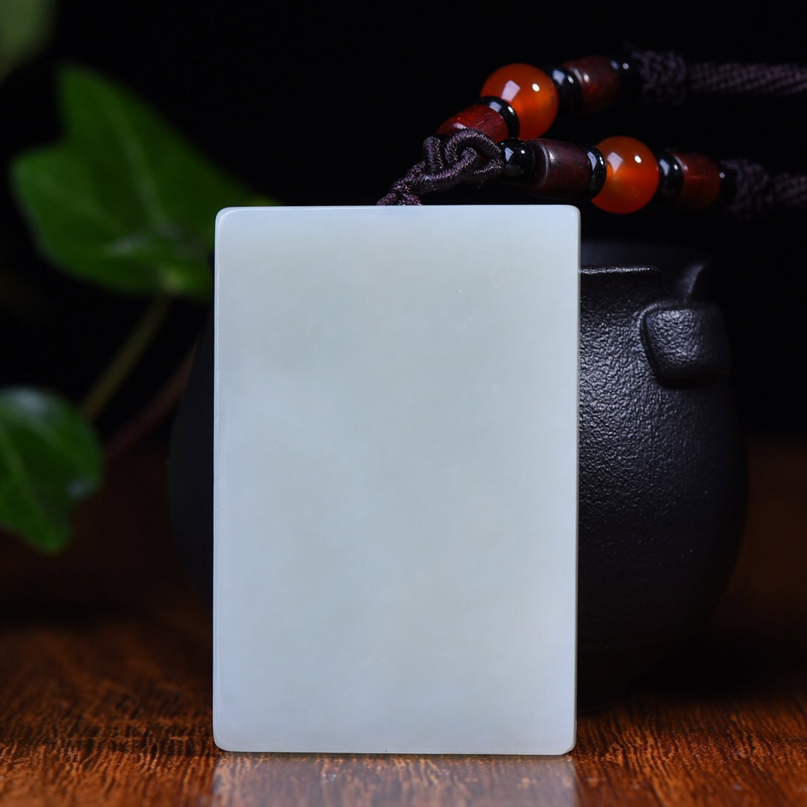 An Exquisite White Jade Auspicious Cloud Pattern Pendant - 5