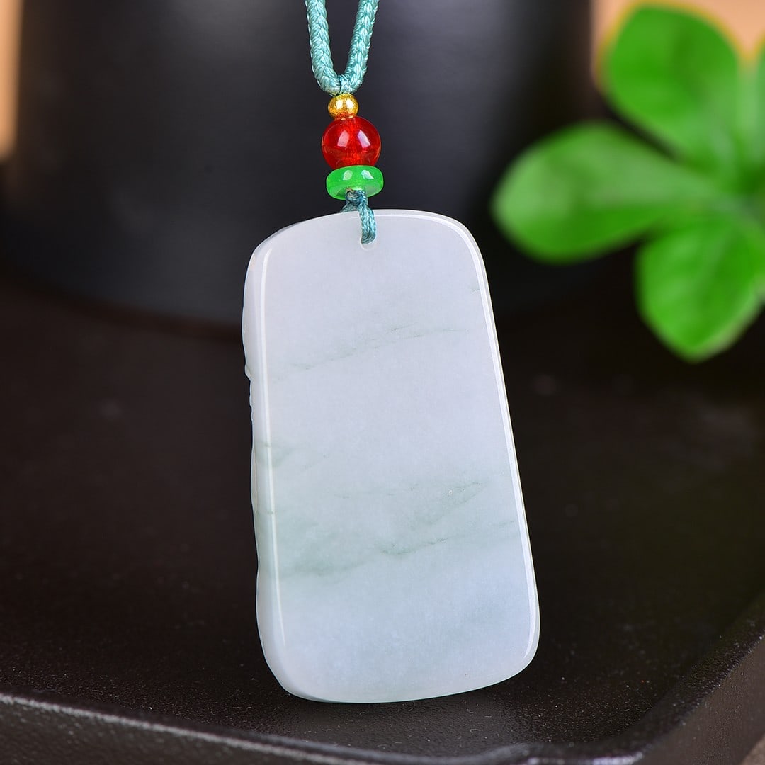 An Exquisite Jadeite Dragon Pattern Pendant - 3
