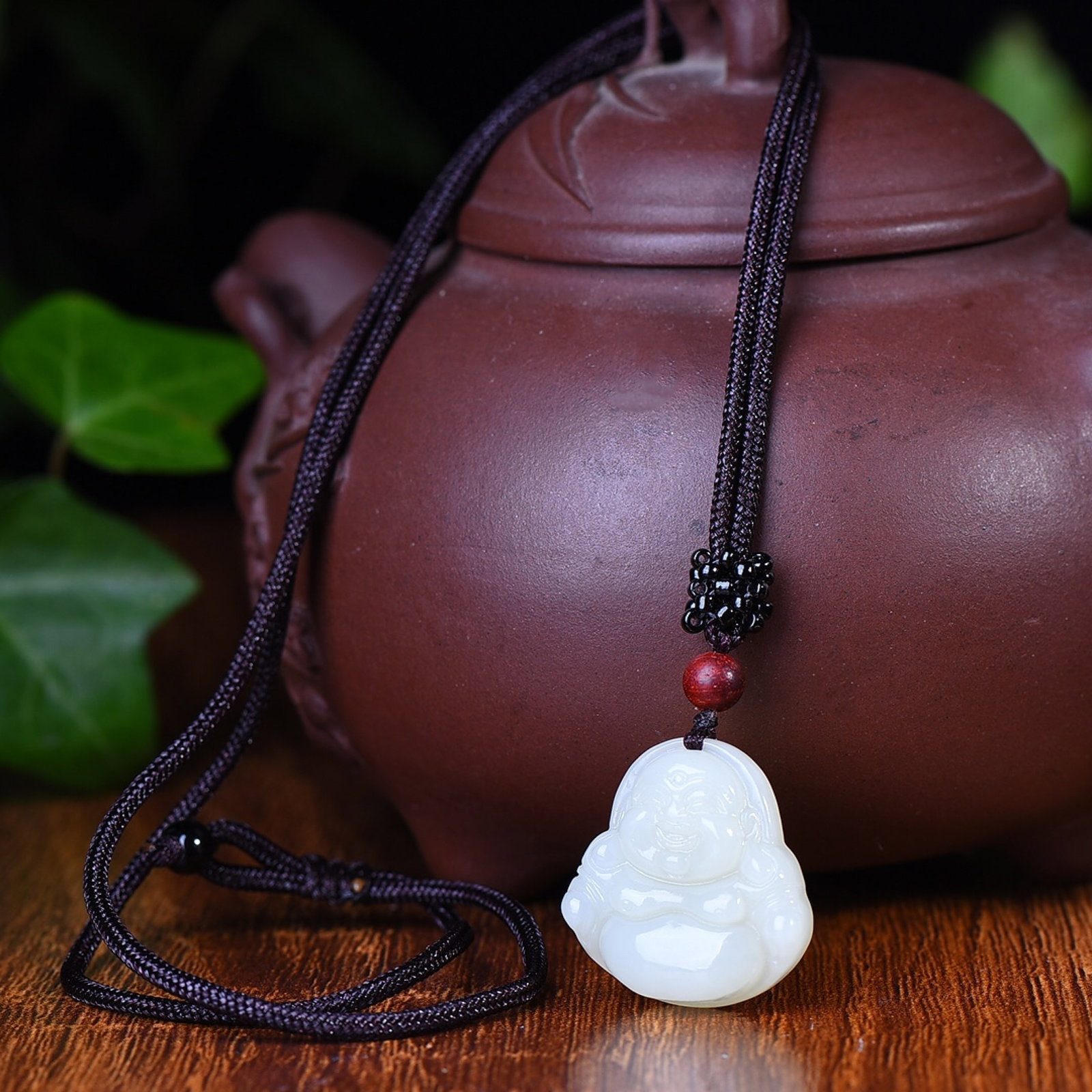 An Exquisite White Jade Maitreya Buddha Pendant - 4