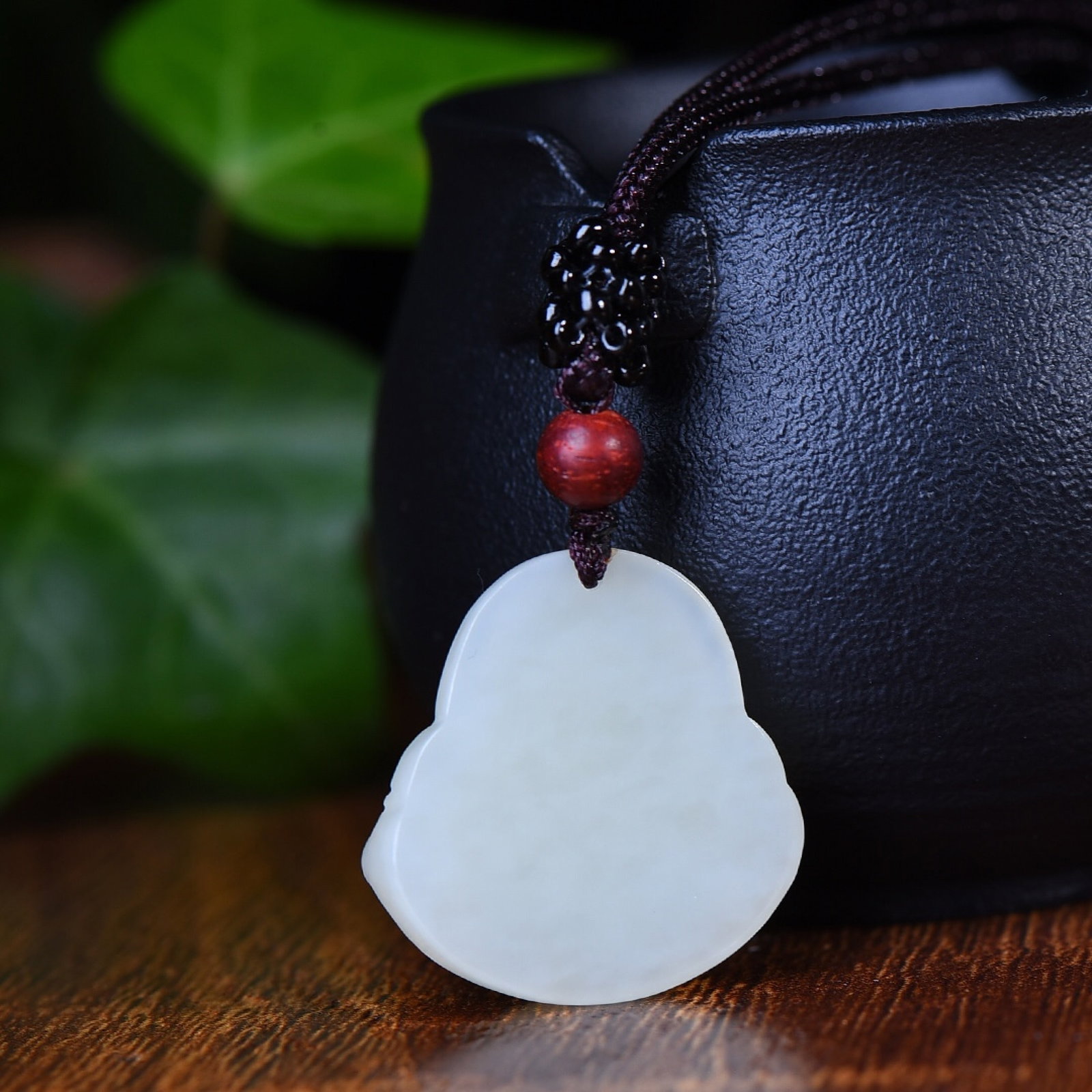 An Exquisite White Jade Maitreya Buddha Pendant - 5
