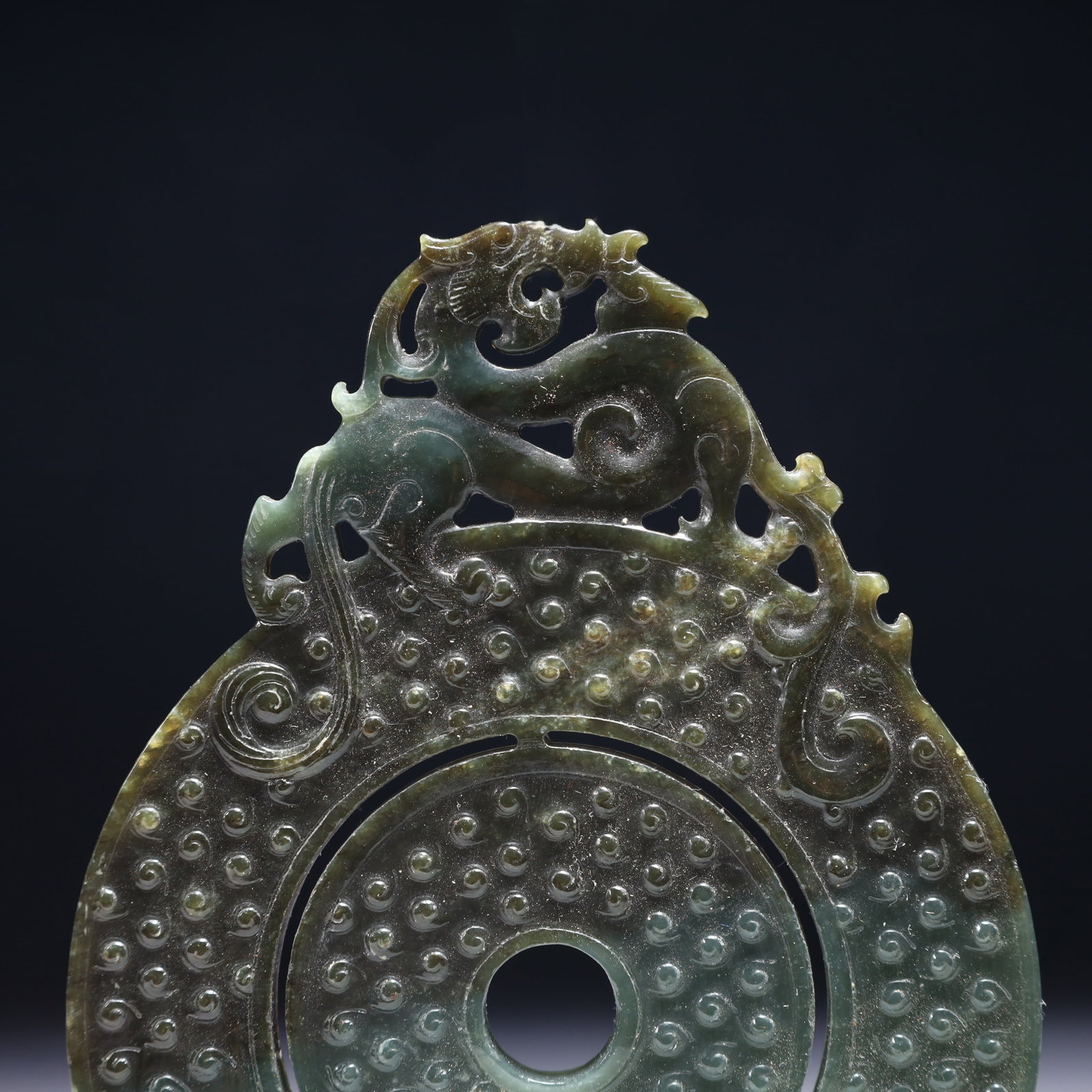 An Exquisite Jasper Dragon Pattern Pendant - 2
