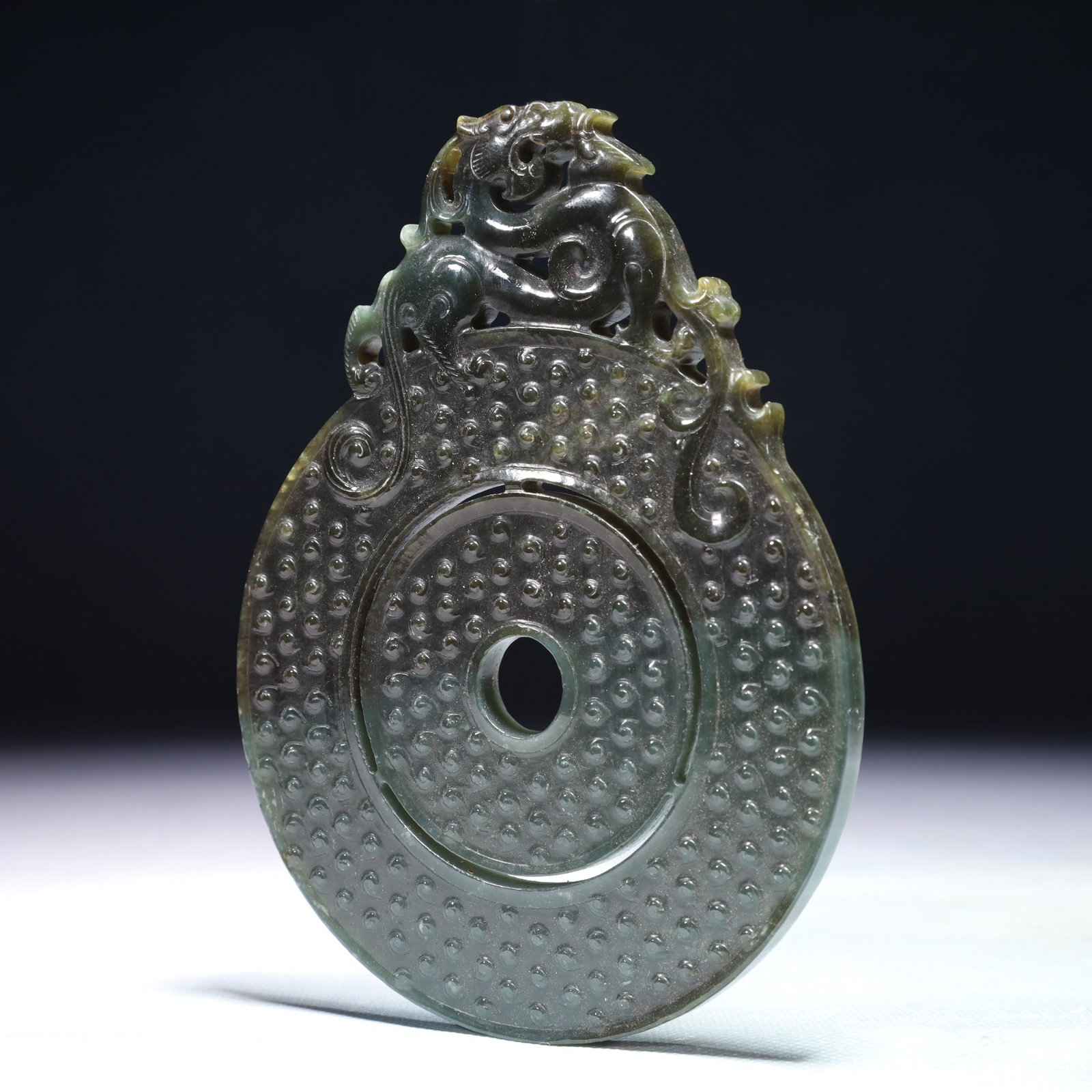 An Exquisite Jasper Dragon Pattern Pendant - 4