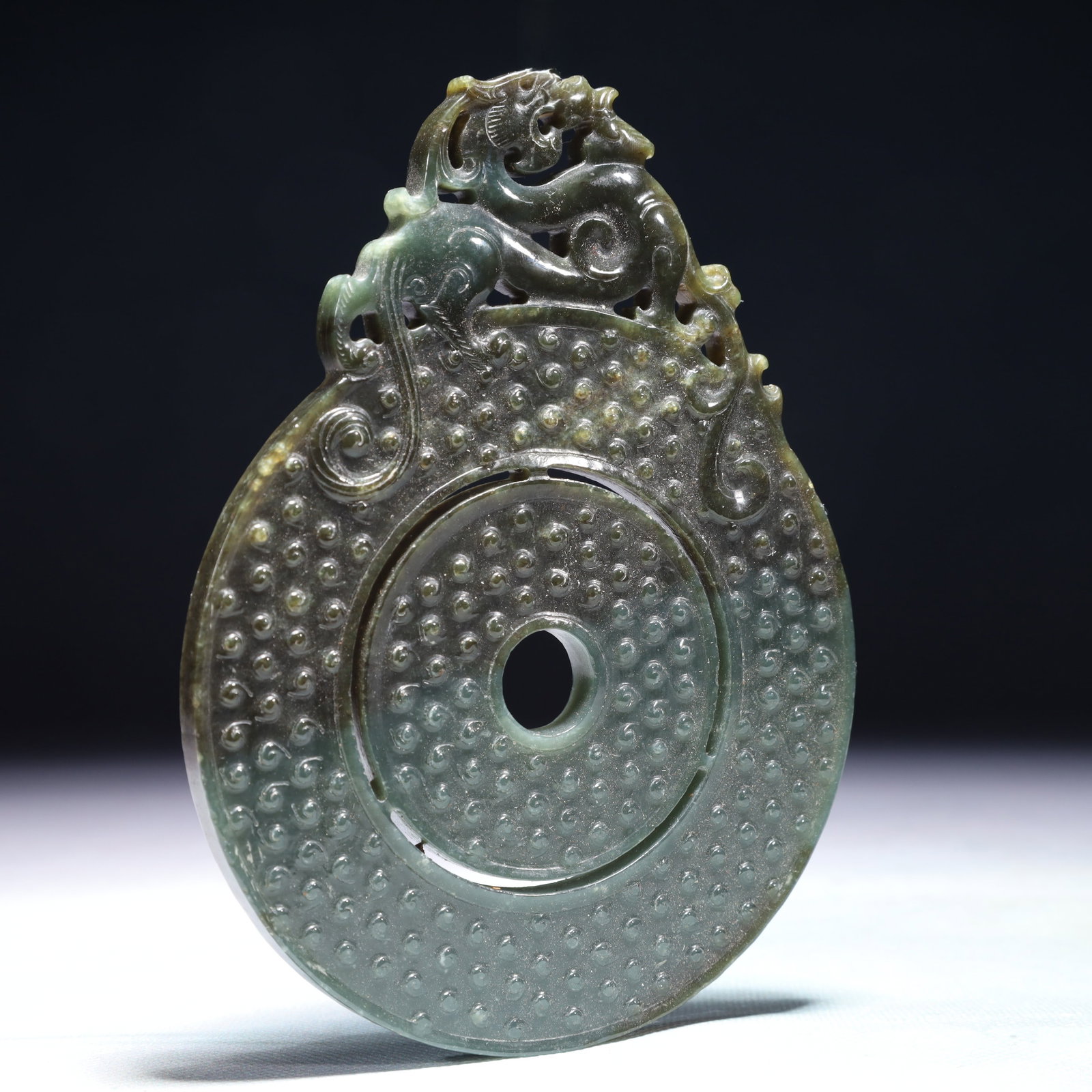 An Exquisite Jasper Dragon Pattern Pendant - 5