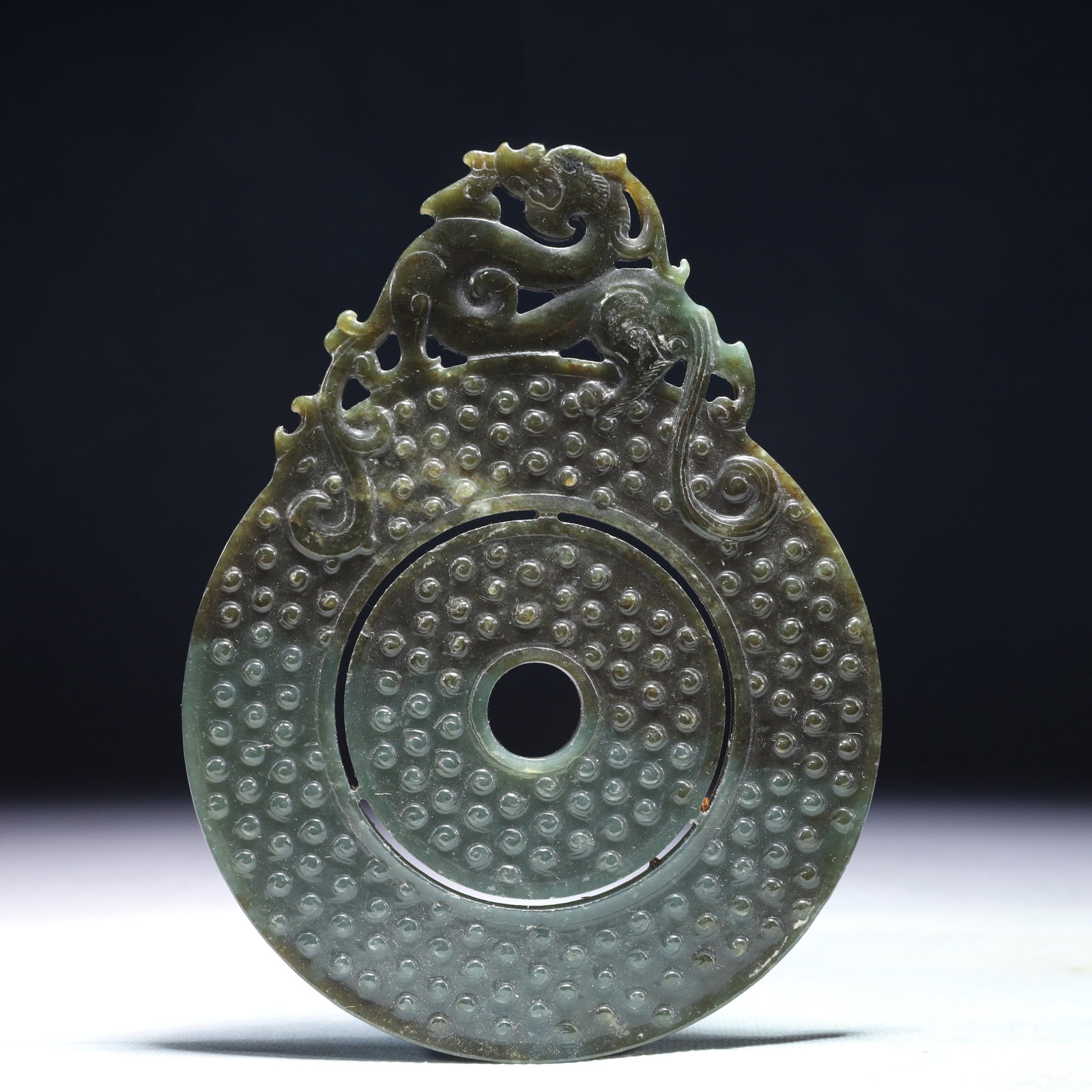 An Exquisite Jasper Dragon Pattern Pendant - 6