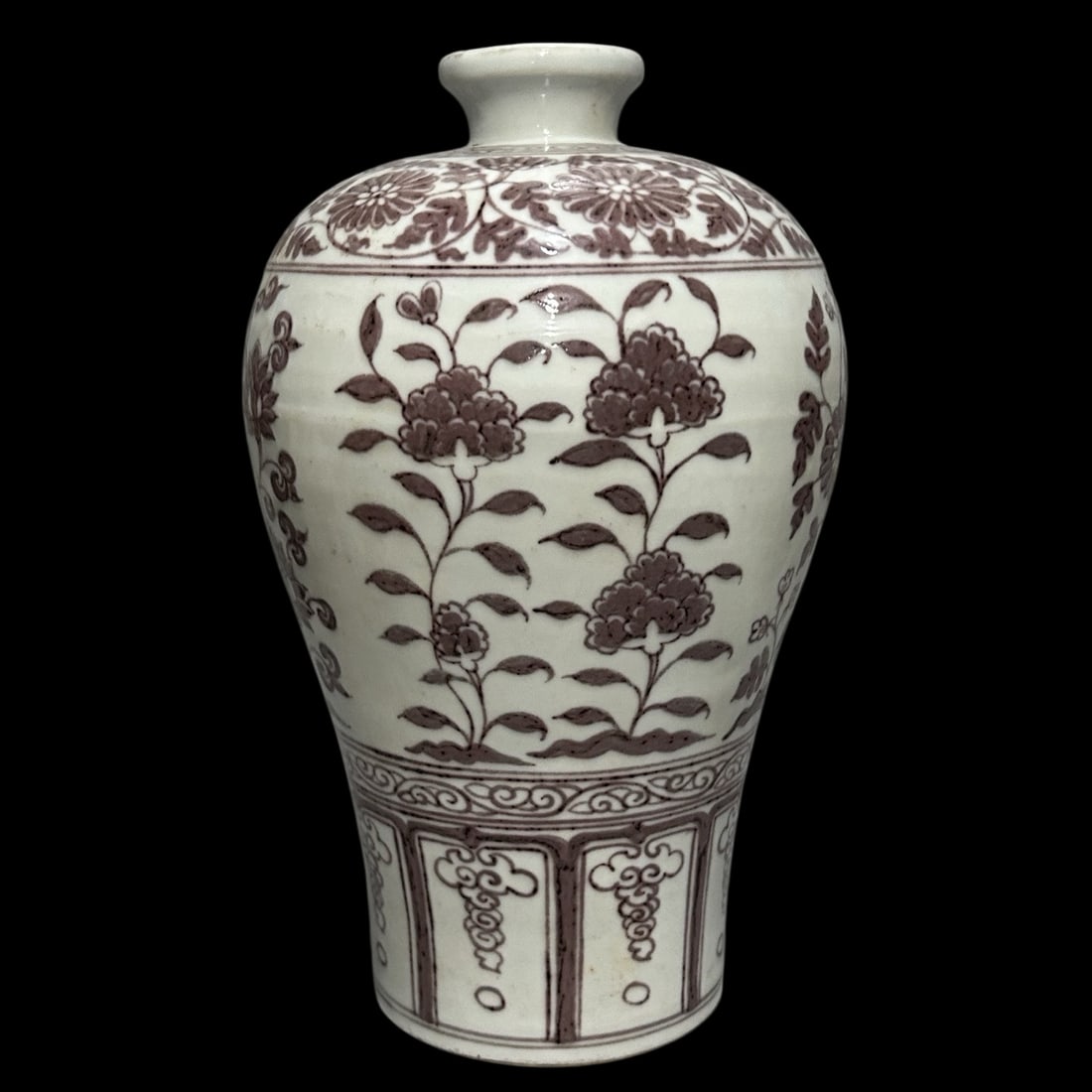 A Rare Underglaze-Red Flower Pattern Vase - 2