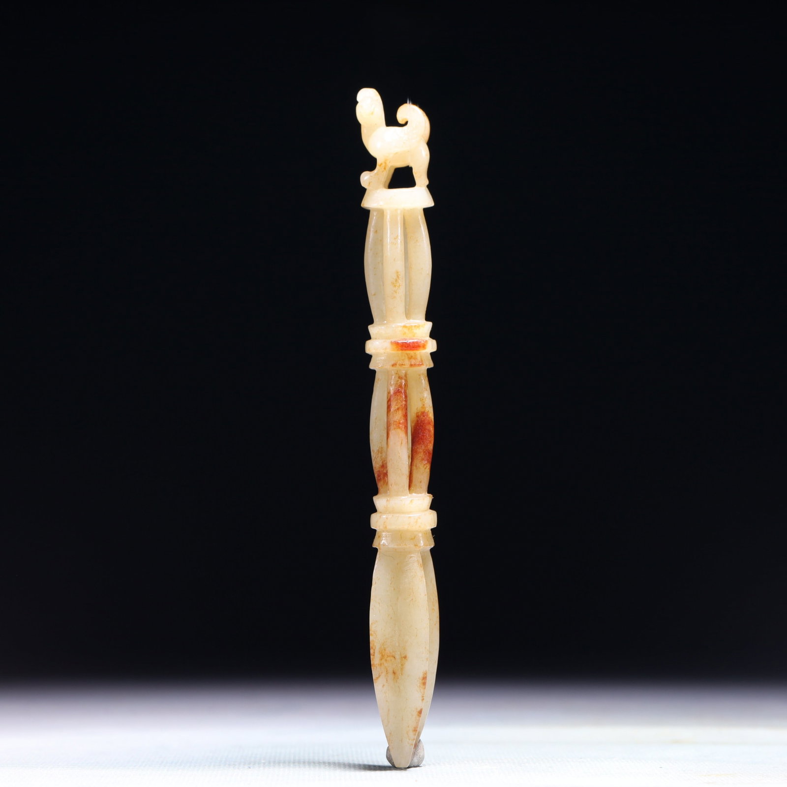 An Exquisite White Jade Pendant: An Exquisite White Jade Pendant,Qing Dynasty,China,Size:5.9inx0.6in,Weight:45.4g 白玉挂件,中国清代