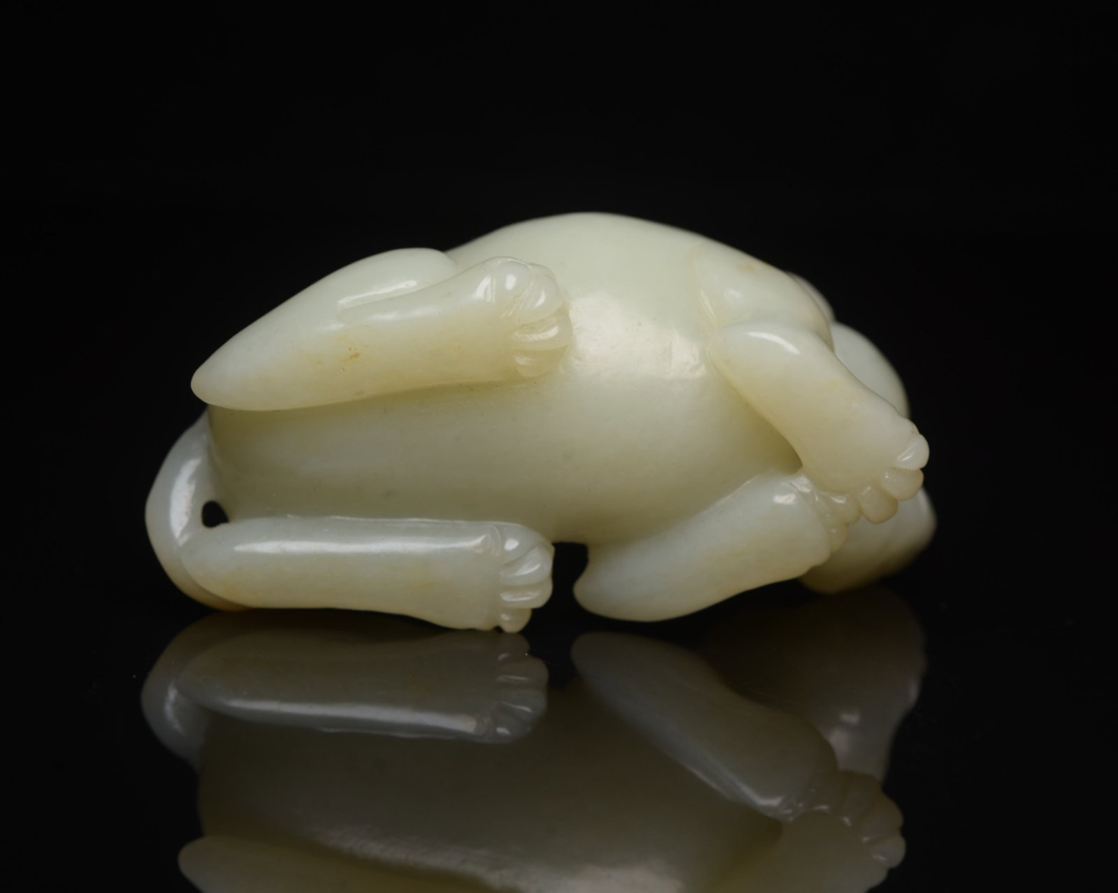 An Exquisite White Jade Auspicious Beast Ornament - 6