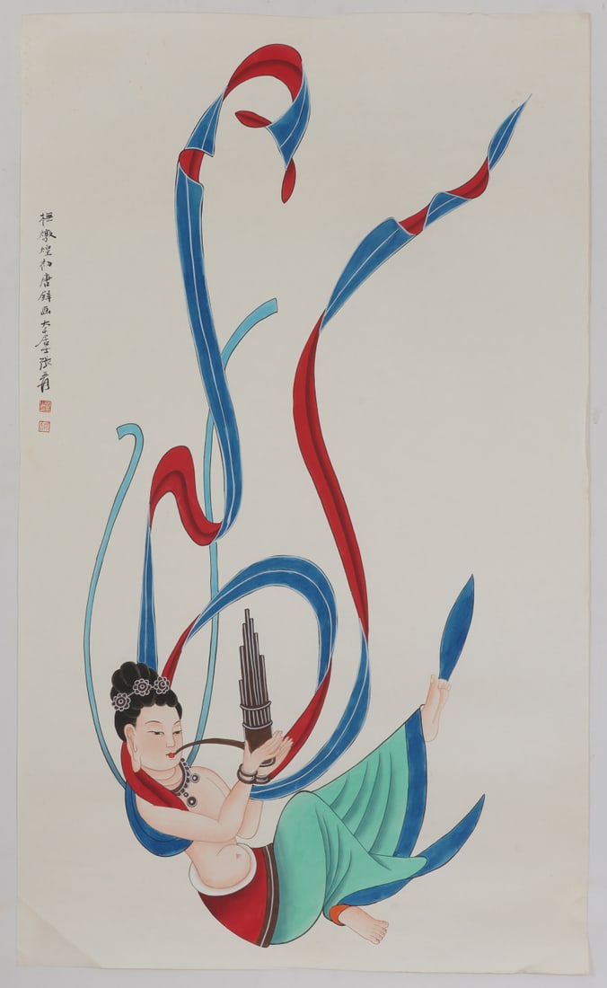 A Chinese Ink Painting of Character and Story on Paper: A Chinese Ink Painting of Character and Story on Paper,Zhang Daqian,Size:48inx28.7in 一幅中国水墨人物故事画,张大千