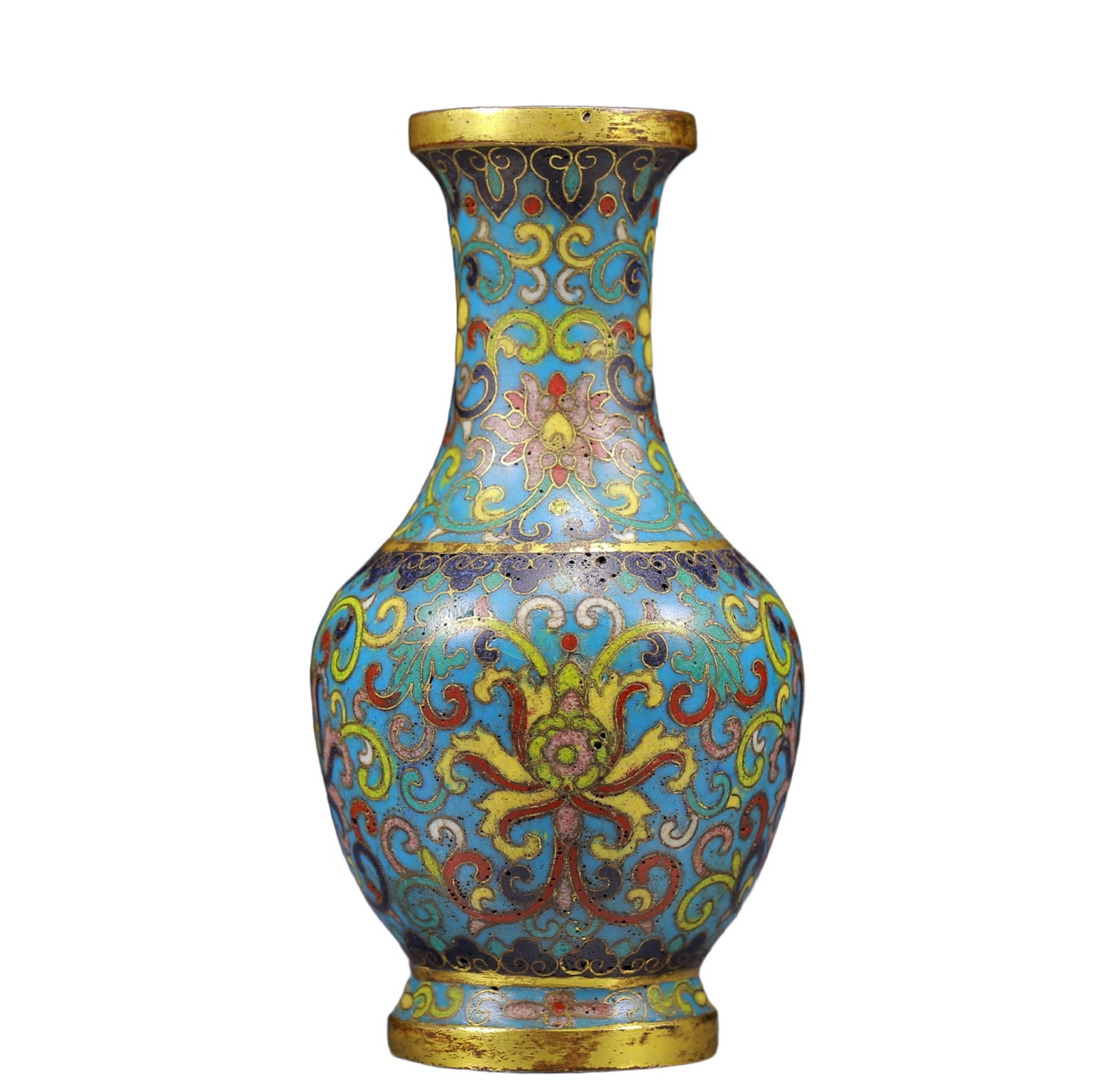An Exquisite Cloisonne Lotus Pattern Vase (1 of 6)