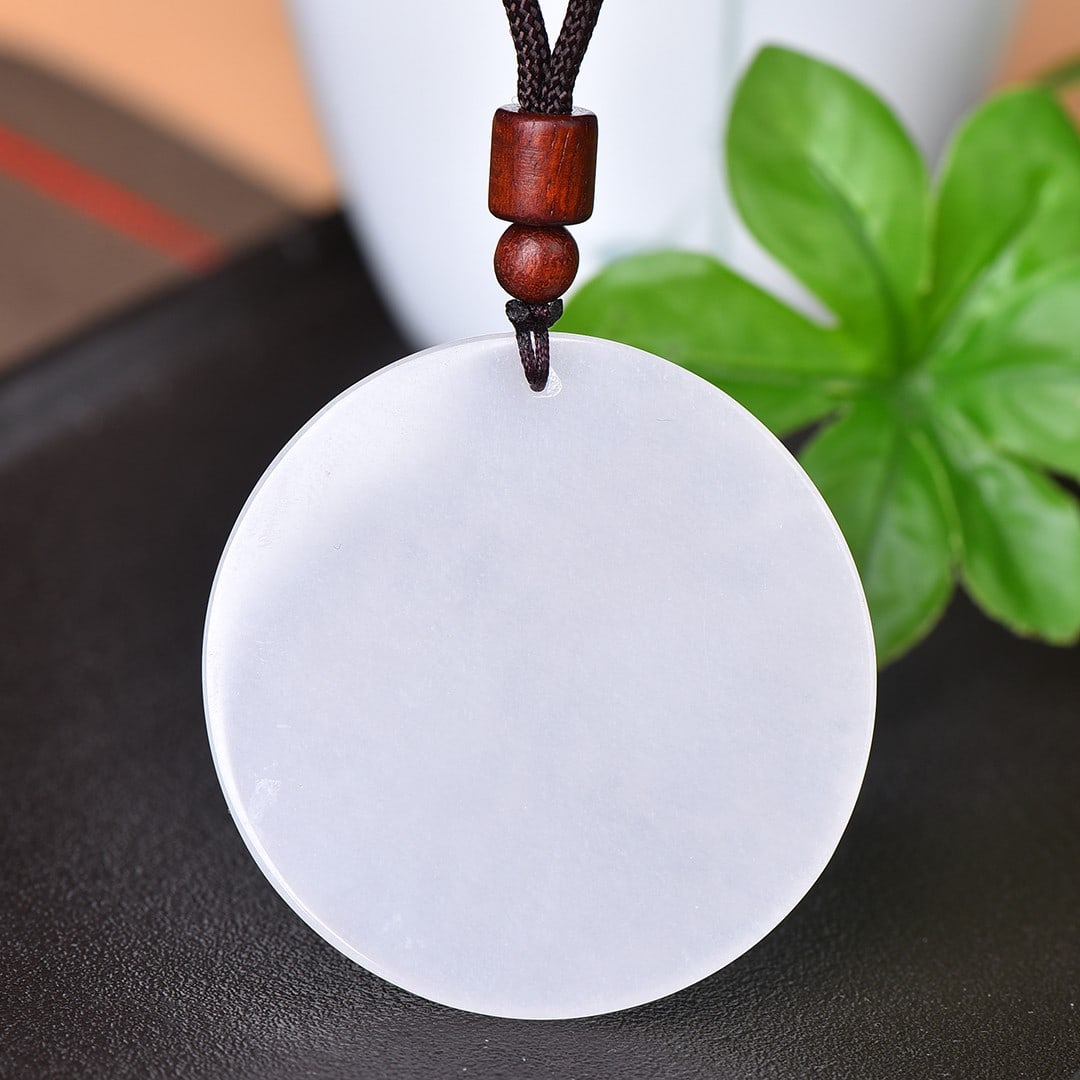 An Exquisite Jadeite Landscape Pattern Pendant - 6