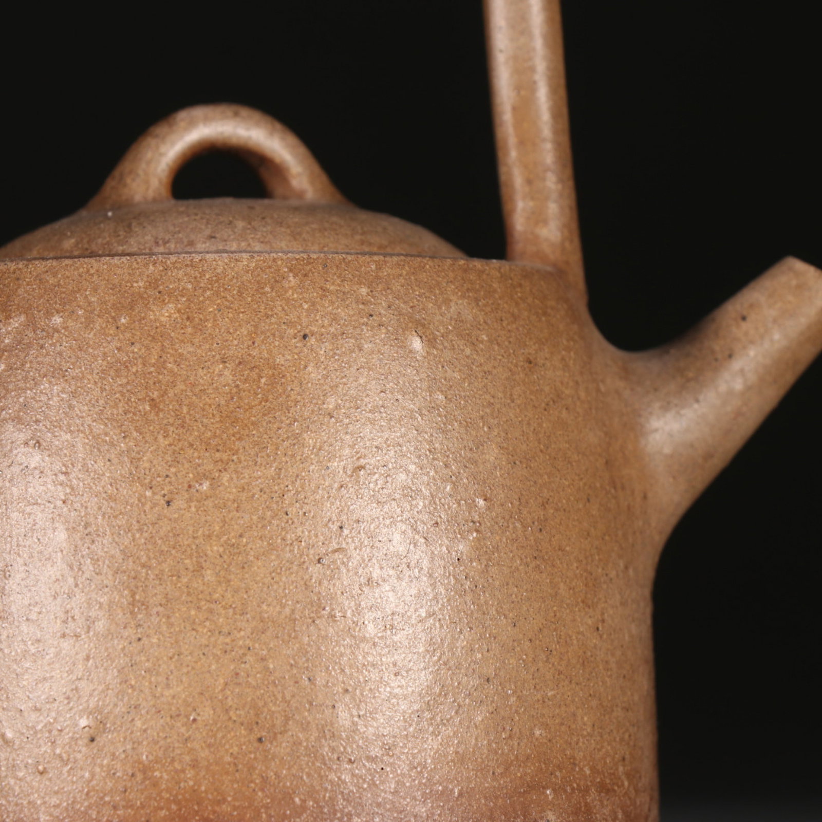 A Rare Purple Sands Hollow Auspicious Cloud Pattern Loop-Handled Pot - 6