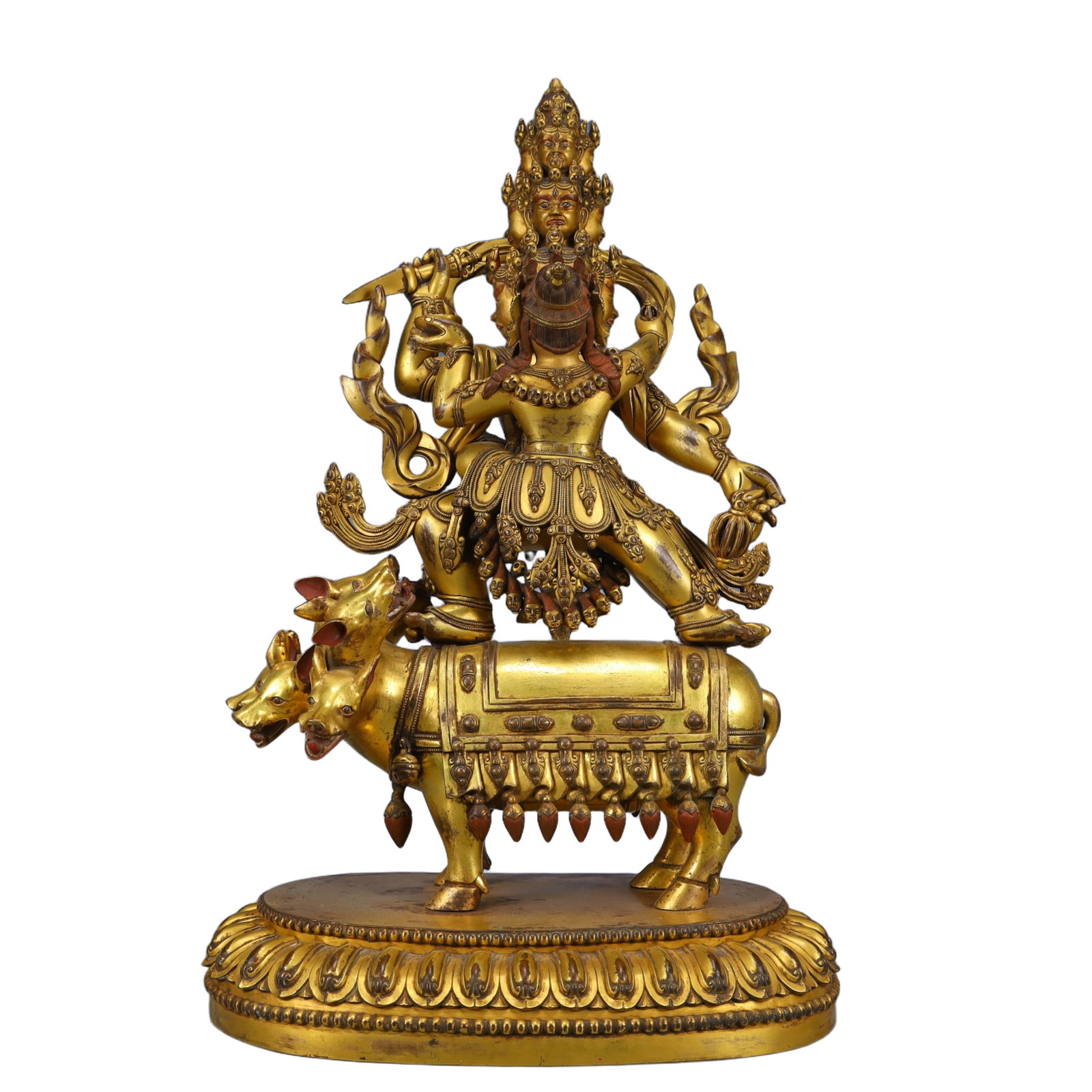 A Solemn Gilt Bronze Buddha Statue: A Solemn Gilt Bronze Buddha Statue,Ming Dynasty, China,Yongle Six-character Mark,Size:13.4inx7.9inx21.5in,Weight:14950g